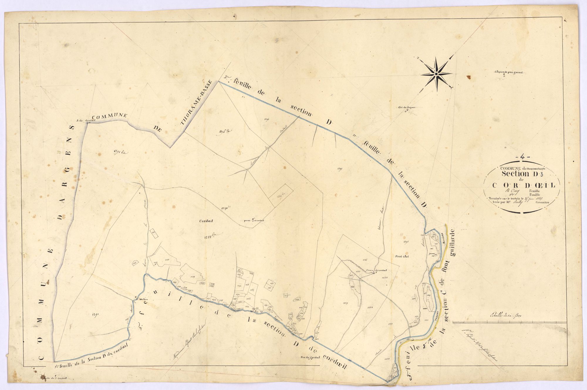 THORAME-HAUTE - Section D, Cordoeil.