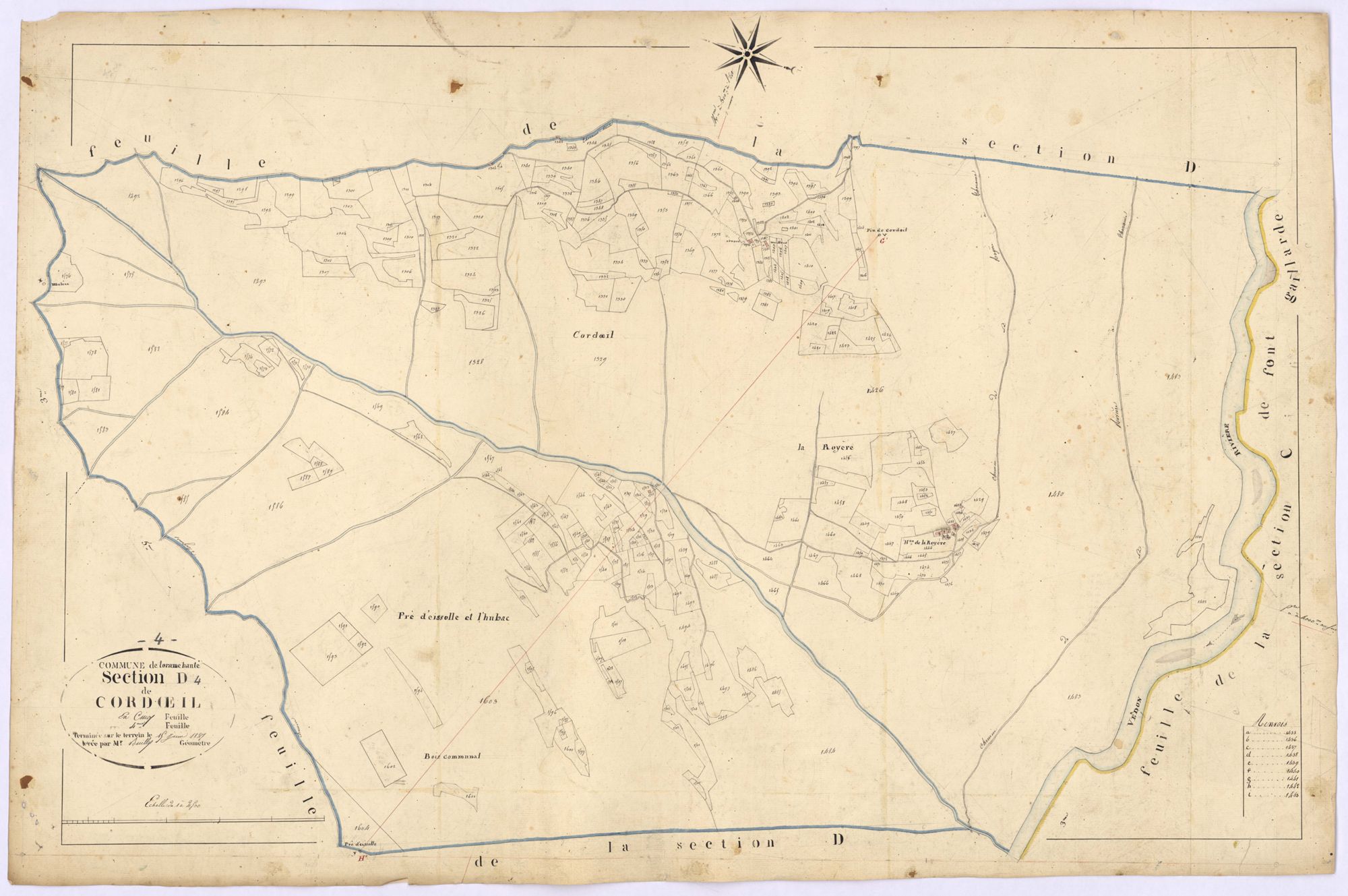 THORAME-HAUTE - Section D, Cordoeil.