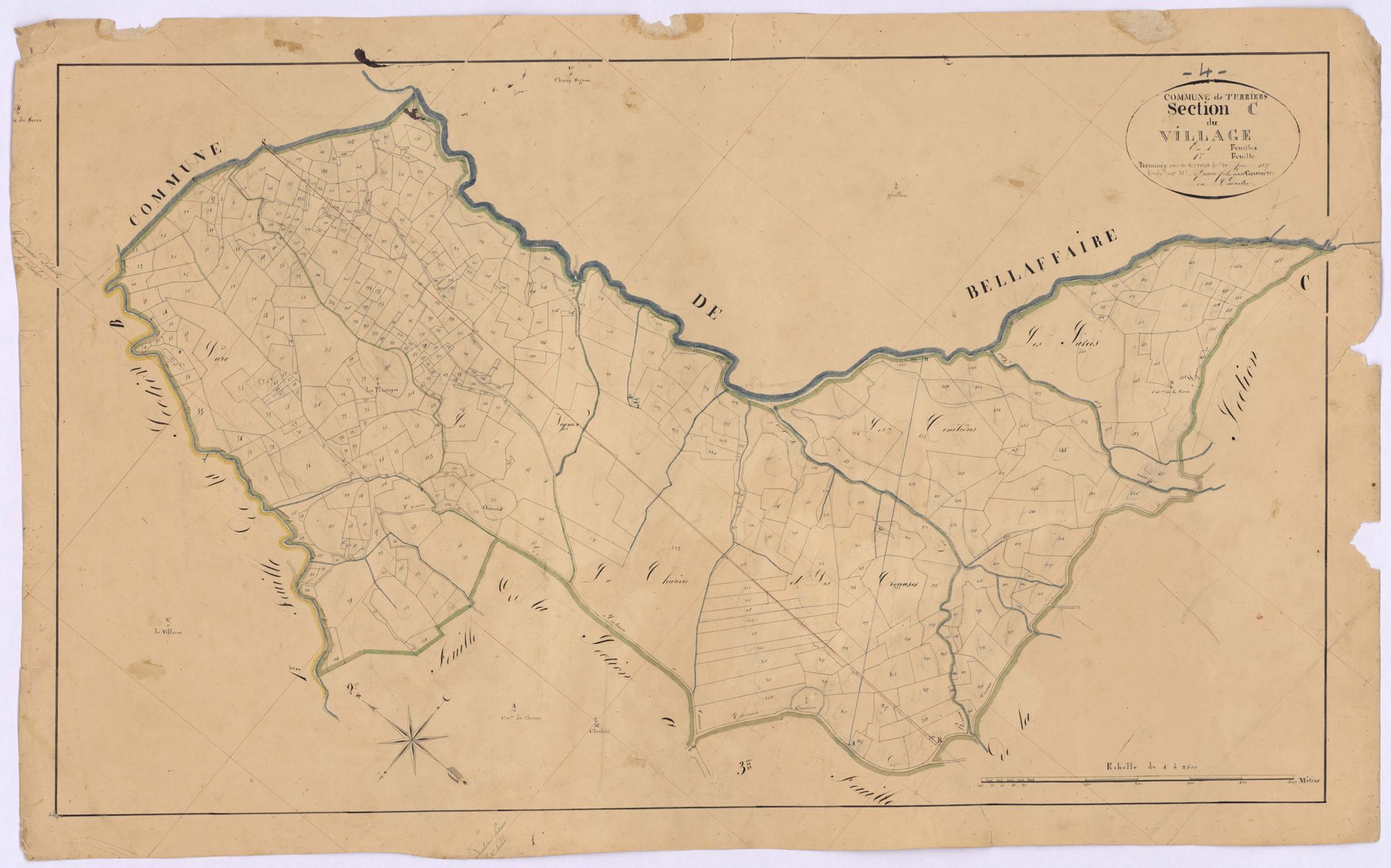 TURRIERS - Section C, le Village.