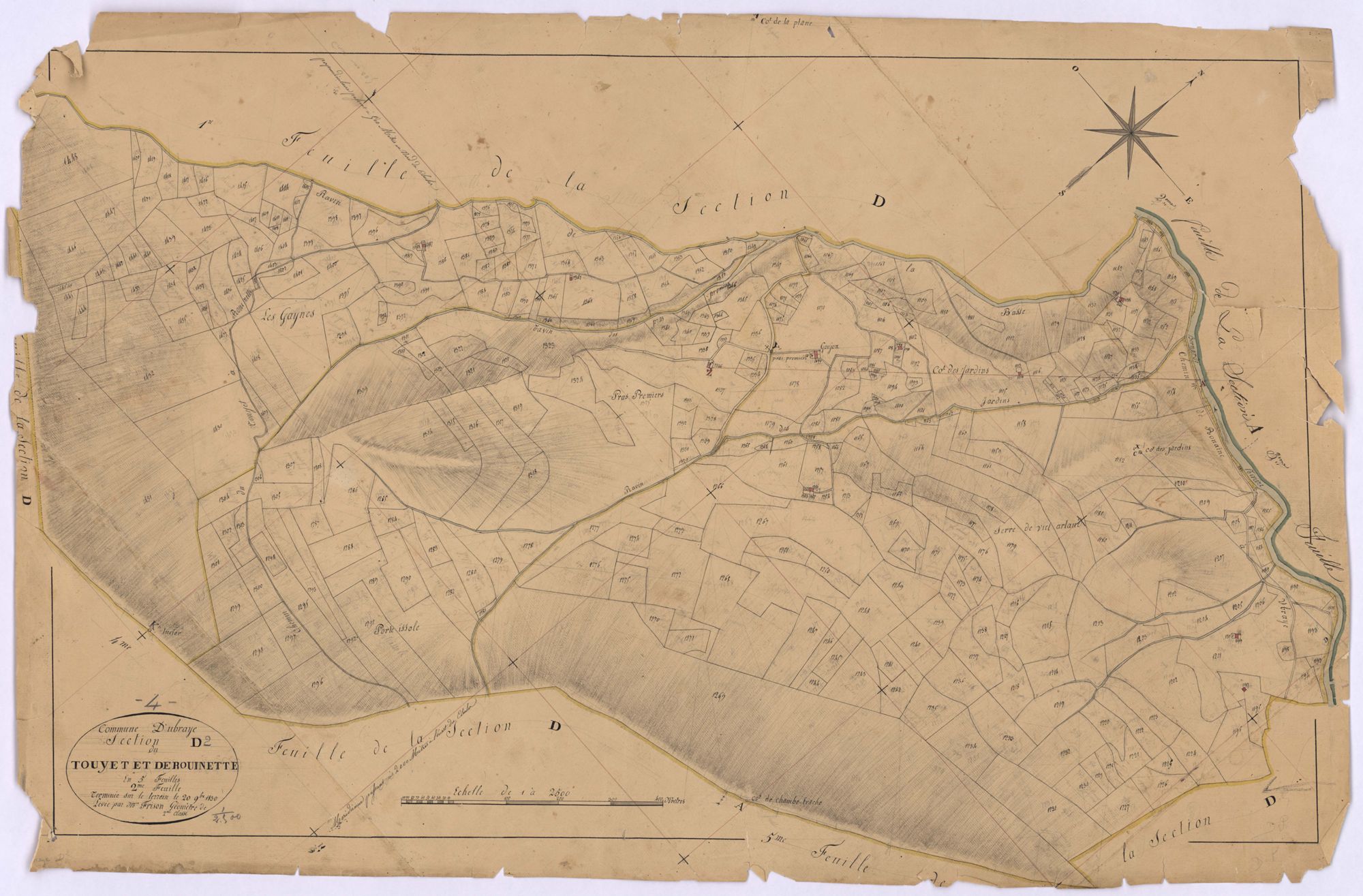 UBRAYE - Section D, Rouinette et Touyet.