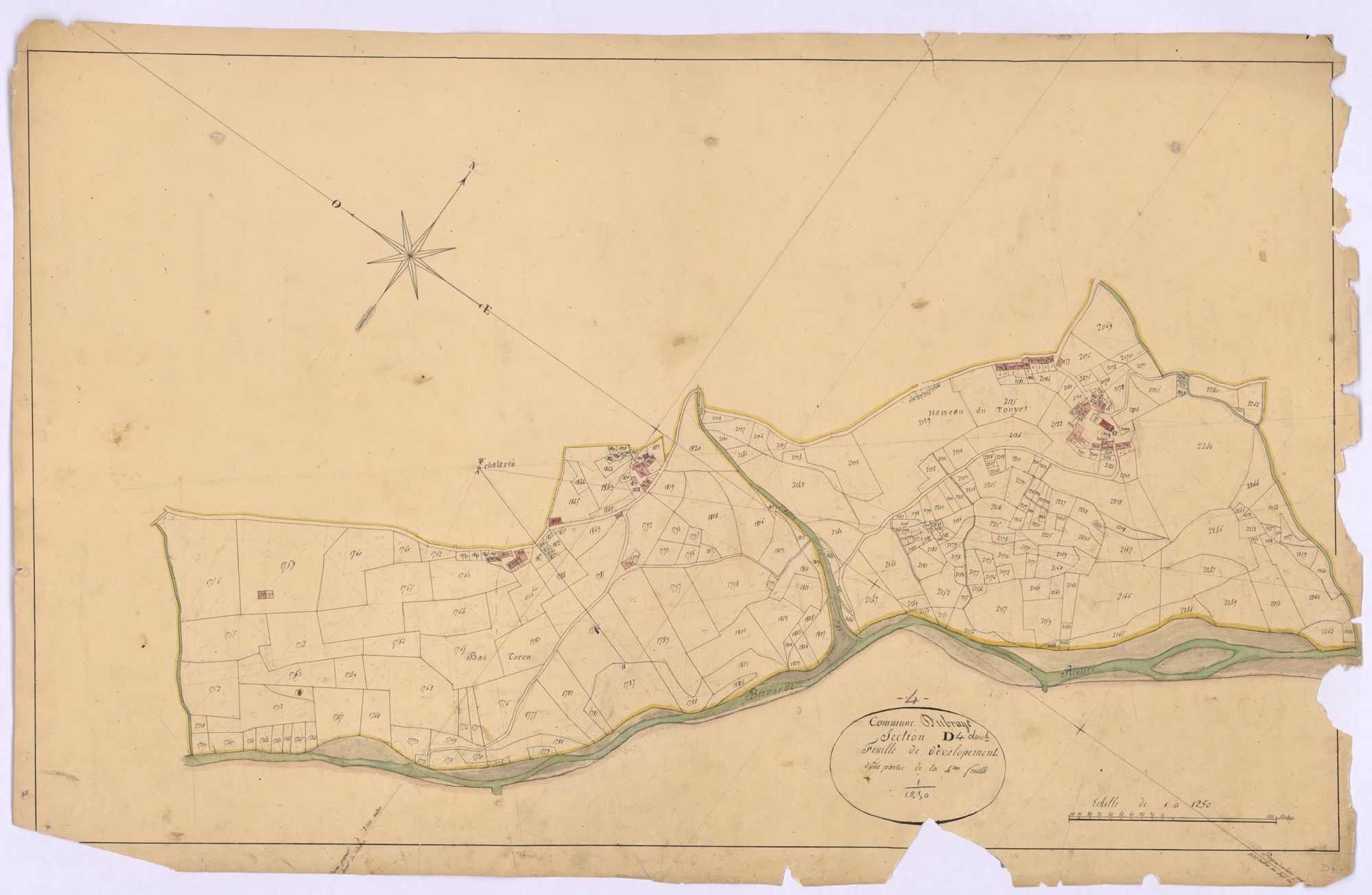 UBRAYE - Section D, Rouinette et Touyet.