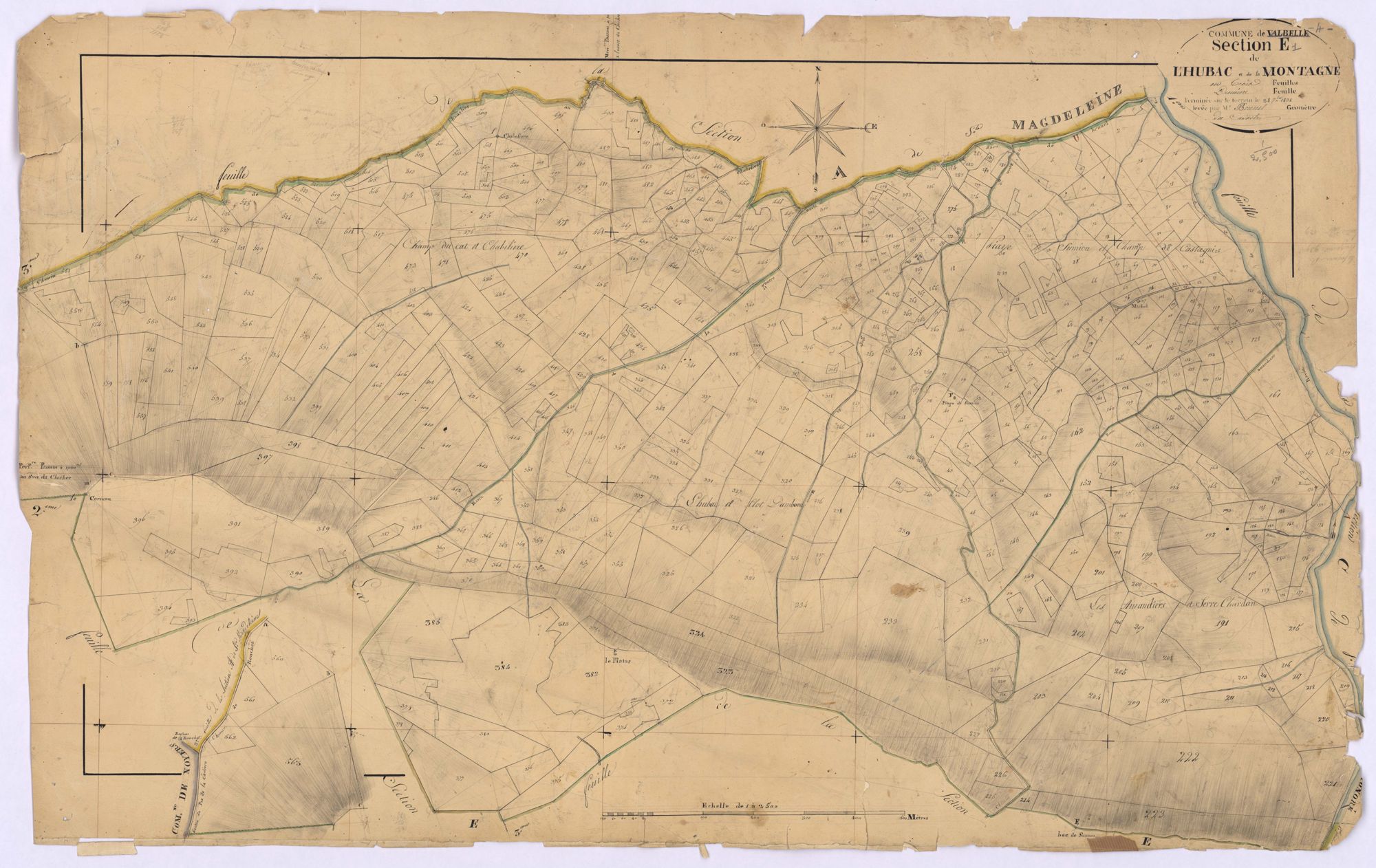 VALBELLE - Section E, l'Hubac et Montagne.