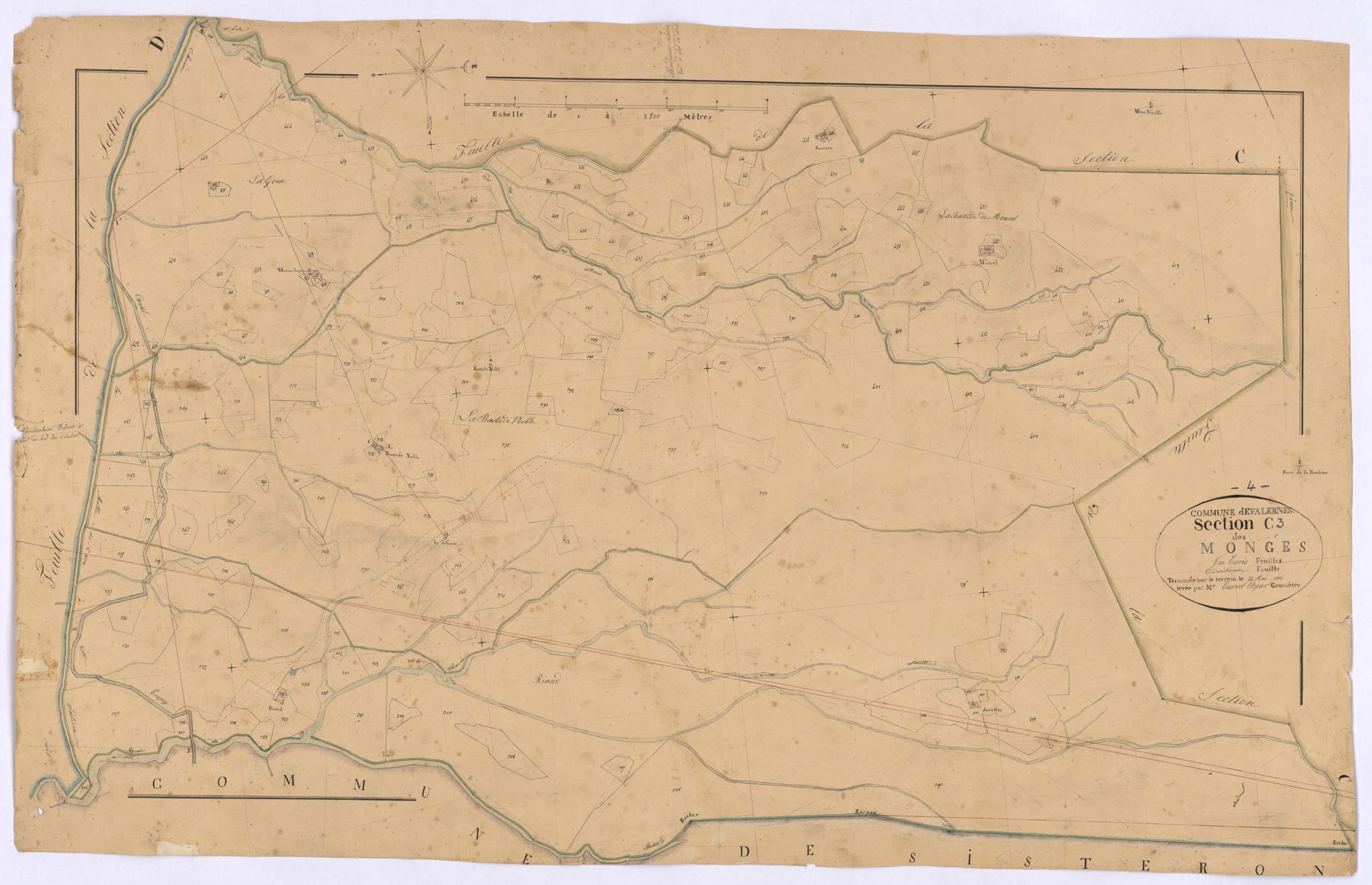 VALERNES - Section C, les Monges.