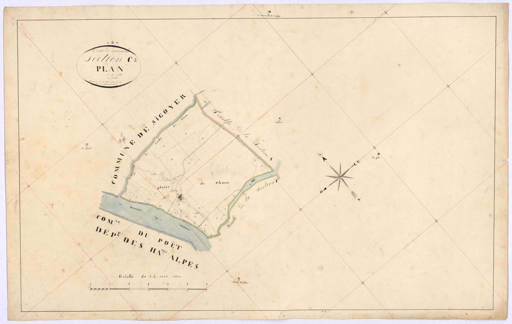 VAUMEILH - Section C, le Plan.
