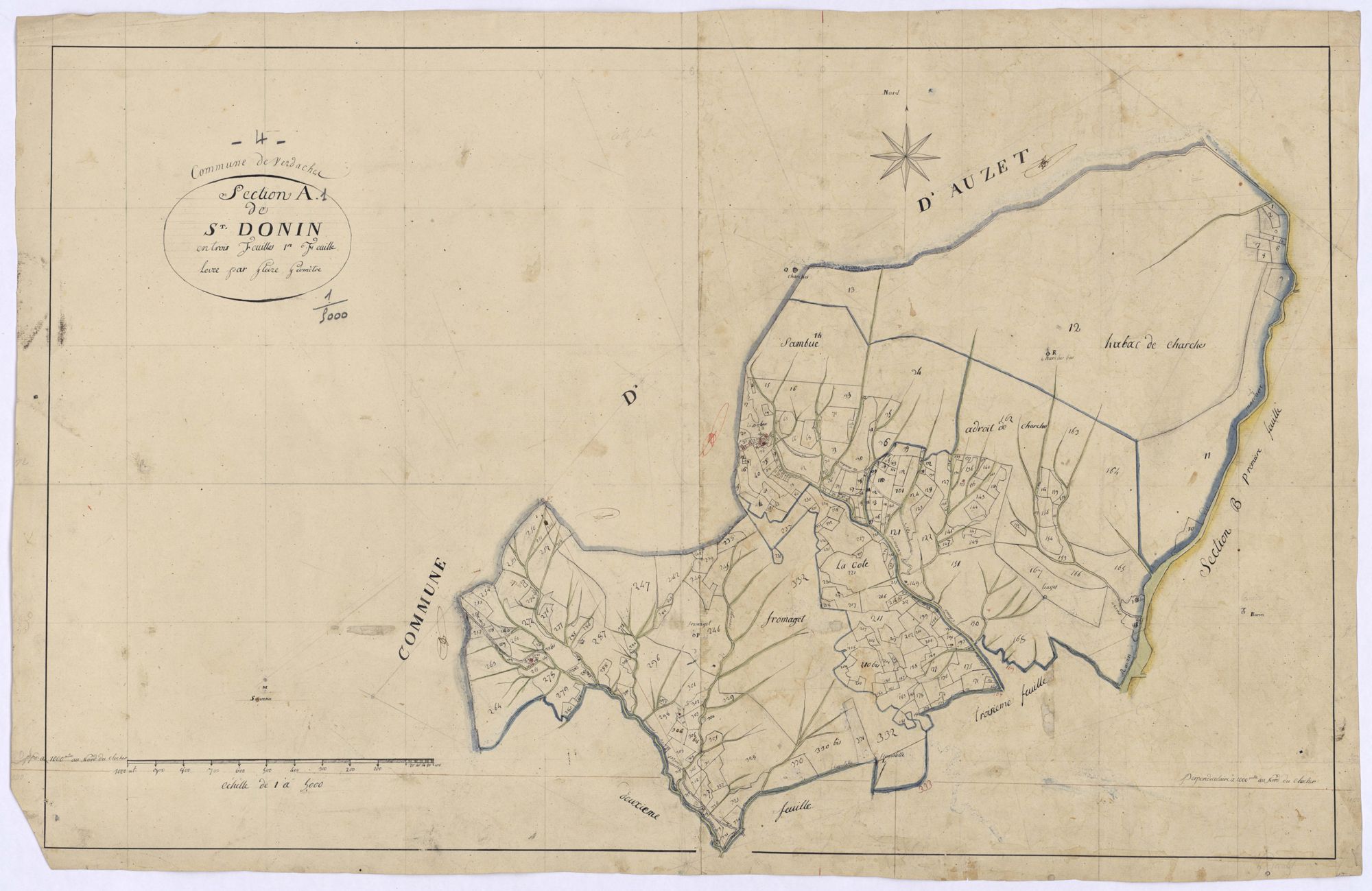 VERDACHES - Section A, Saint-Donin.