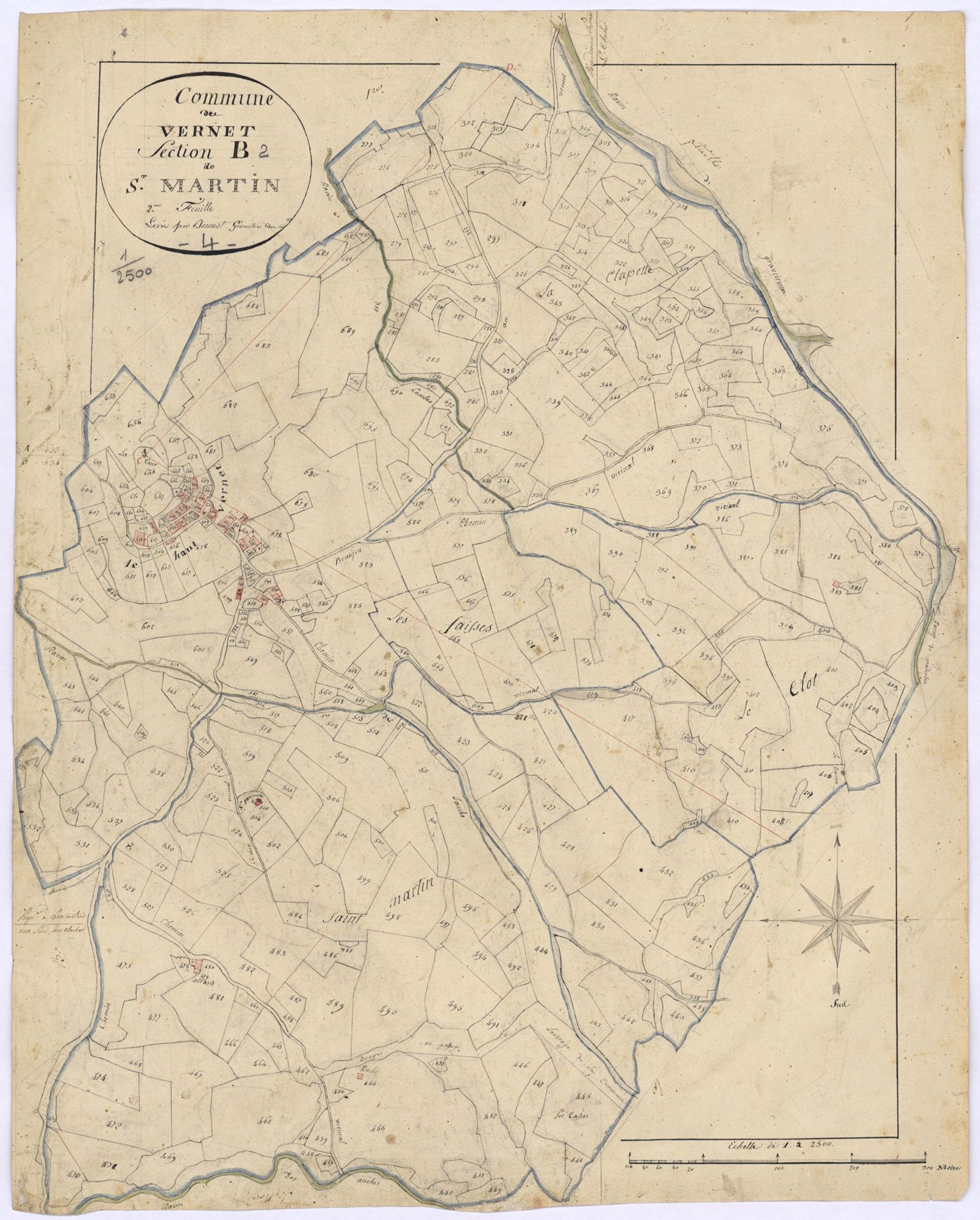 VERNET-LE - Section B, Saint-Martin.