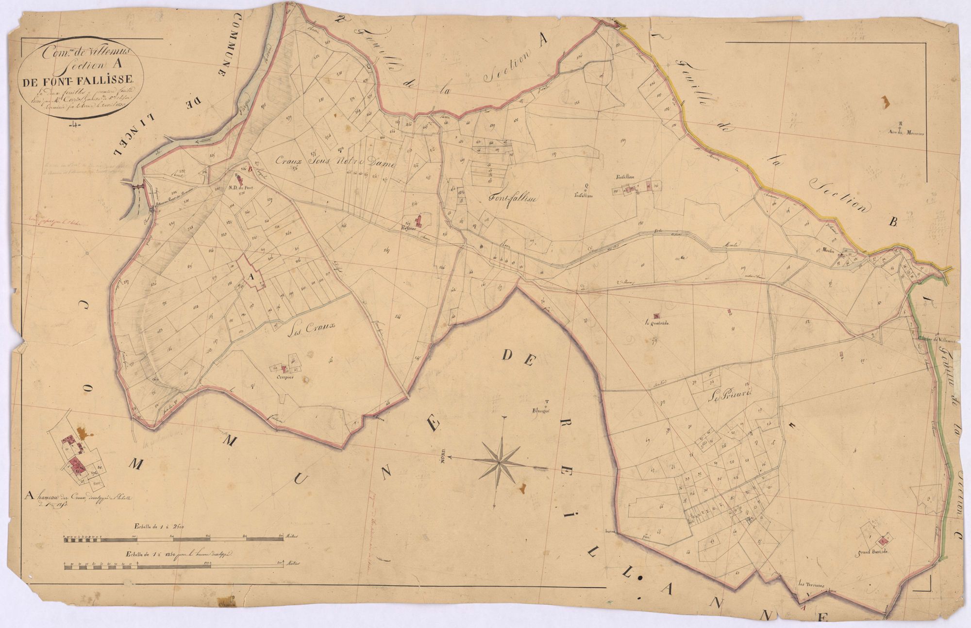 VILLEMUS - Section A, Font-Falisse.
