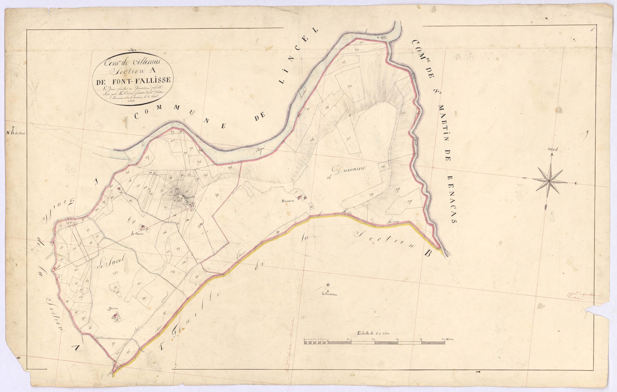 VILLEMUS - Section A, Font-Falisse.