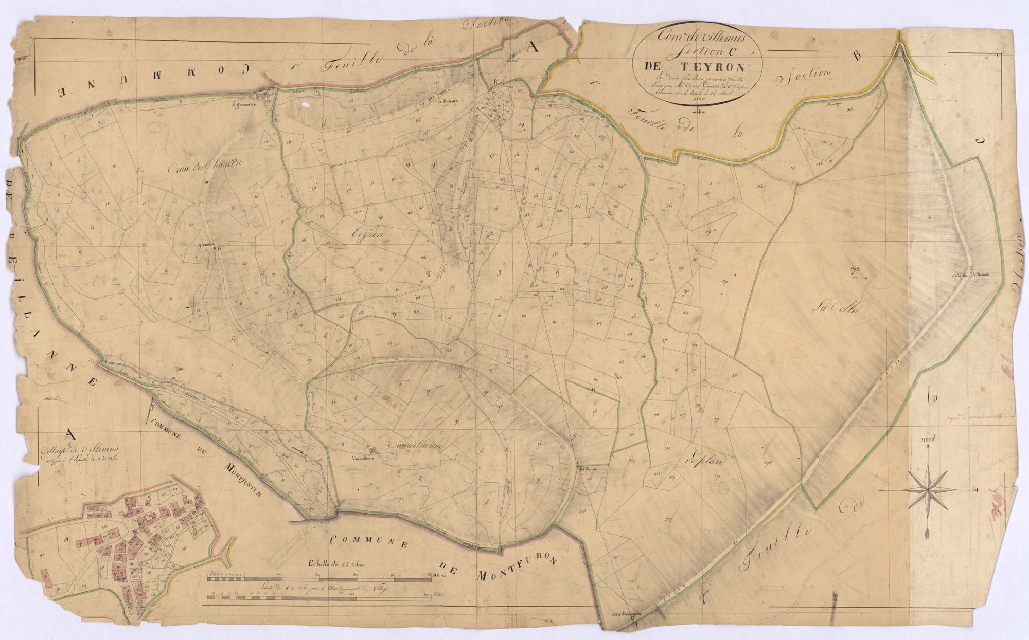VILLEMUS - Section C, le Teyron.
