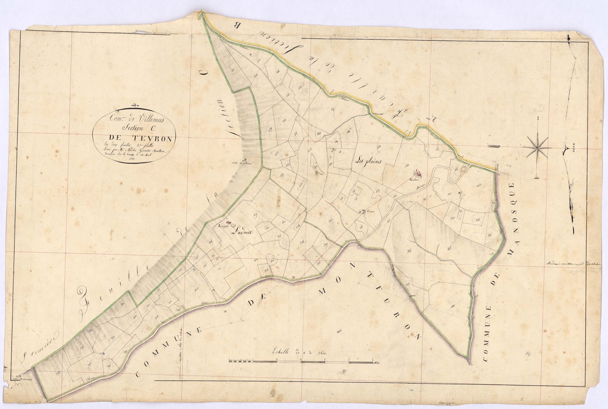 VILLEMUS - Section C, le Teyron.