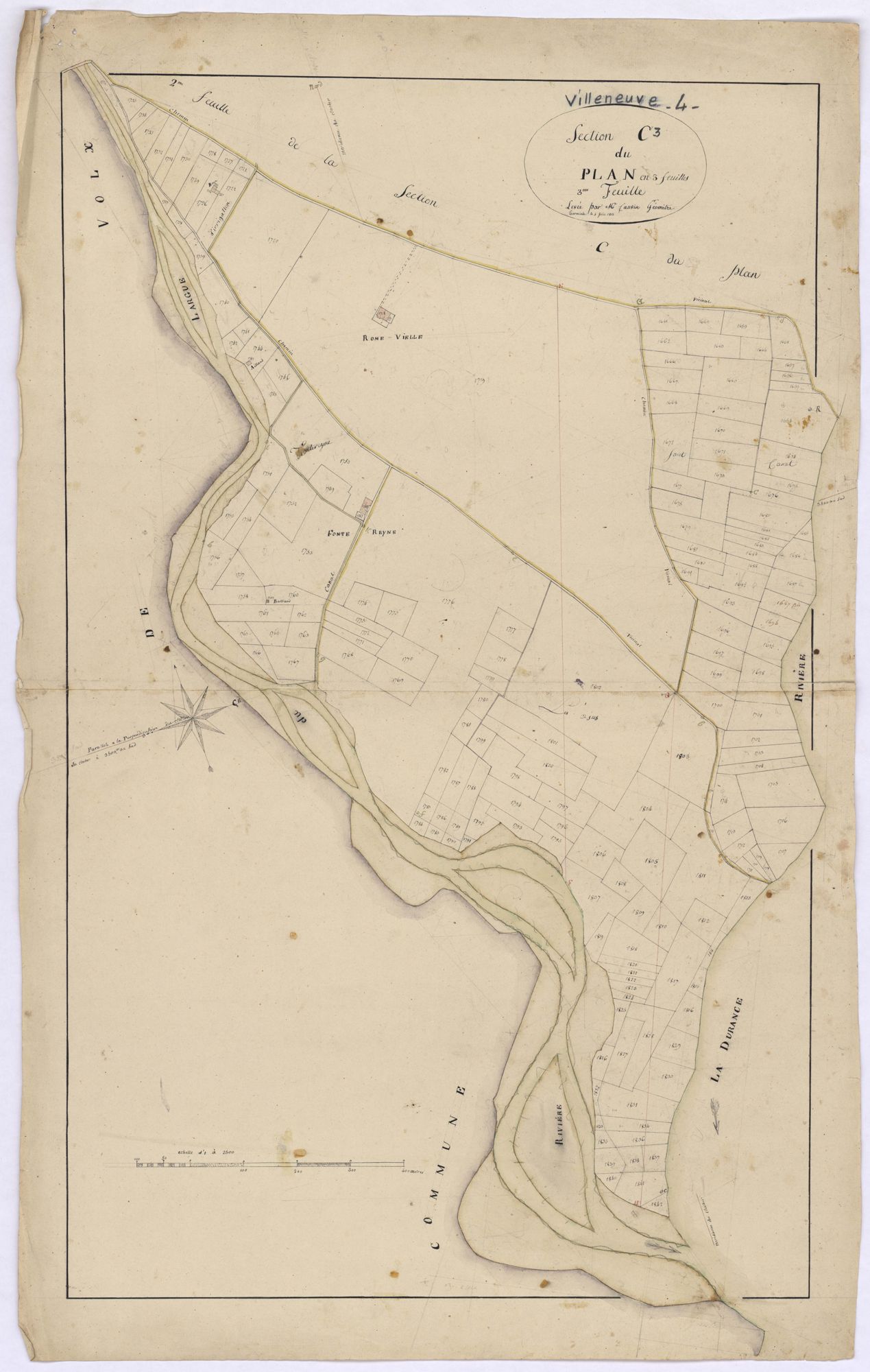 VILLENEUVE - Section C, le Plan.