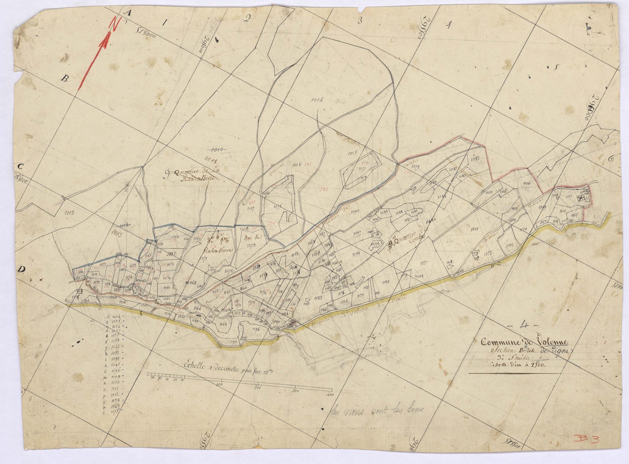 VOLONNE - Section B, la Vigne.