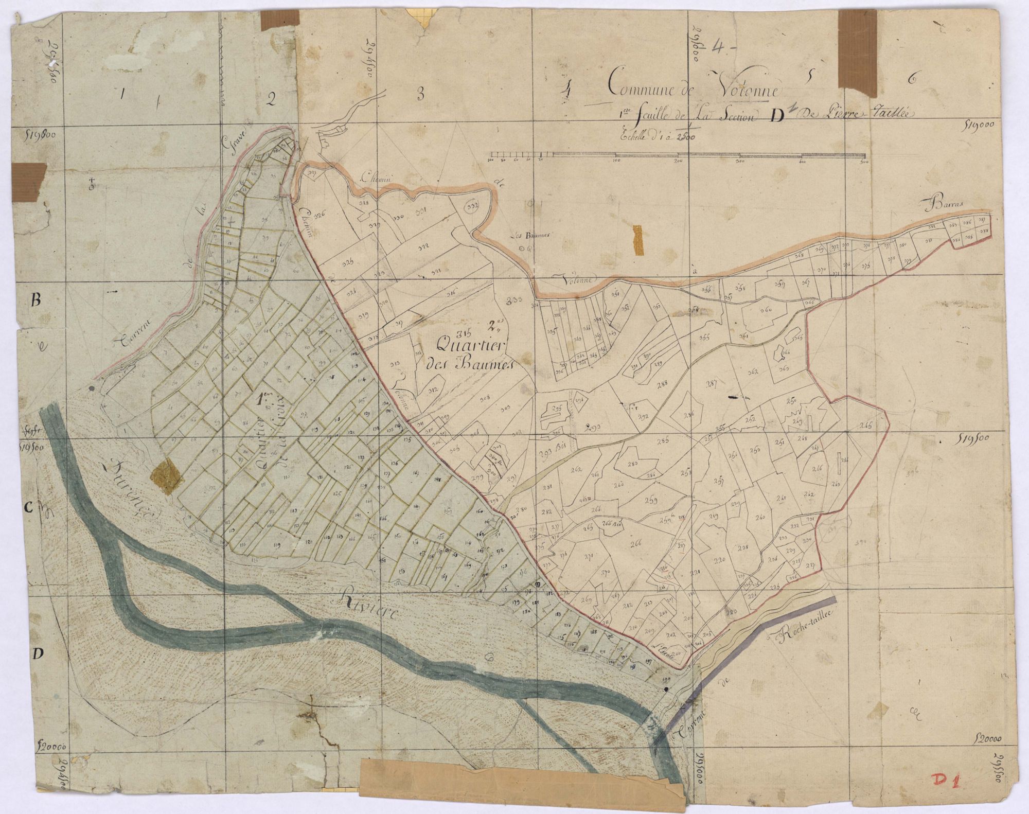 VOLONNE - Section D, Pierre-Taillé.