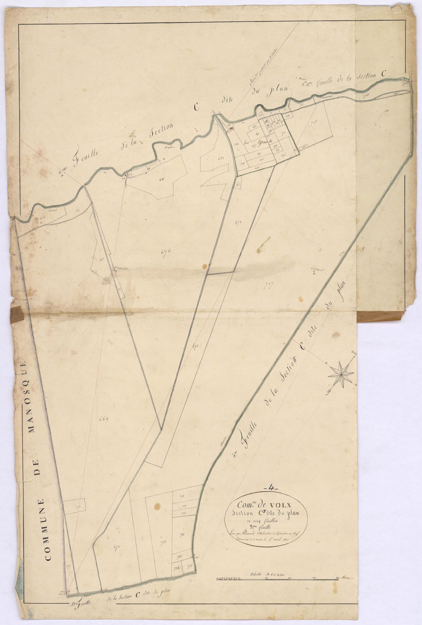 VOLX - Section C, le Plan.