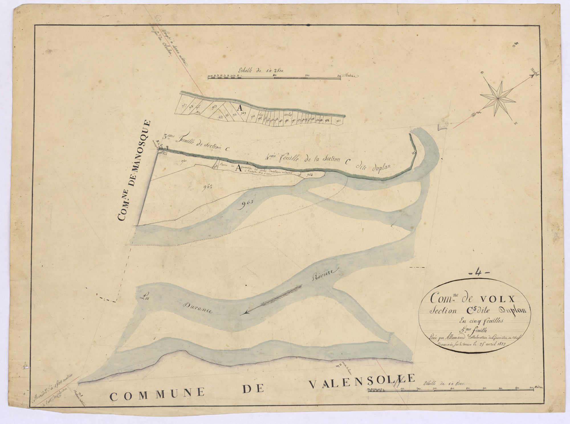 VOLX - Section C, le Plan.