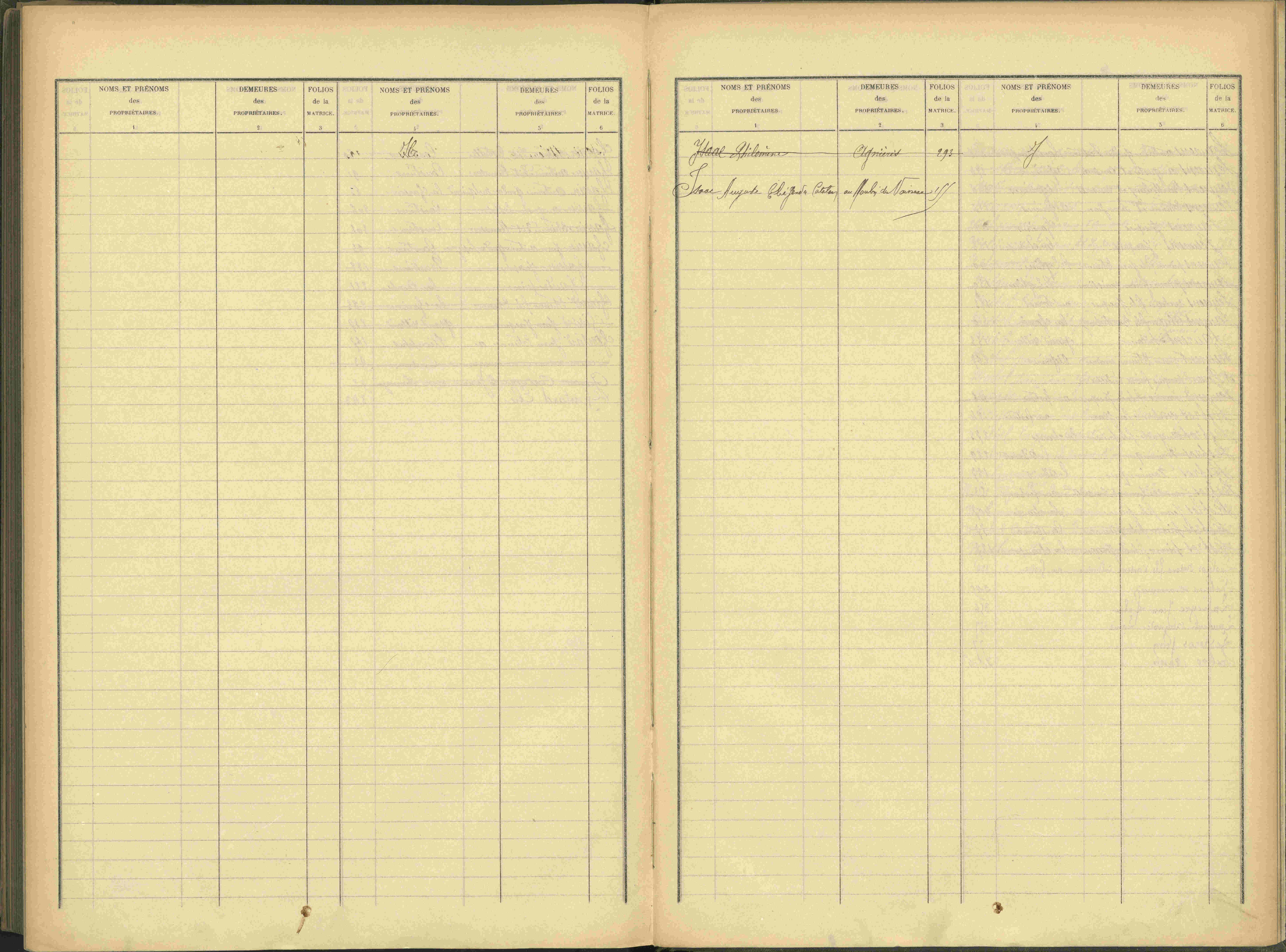 Agnières-en-Dévoluy - 3 P 109/2 - 3 P 109/2 - Table alphabétique des propriétaires mise à jour. 