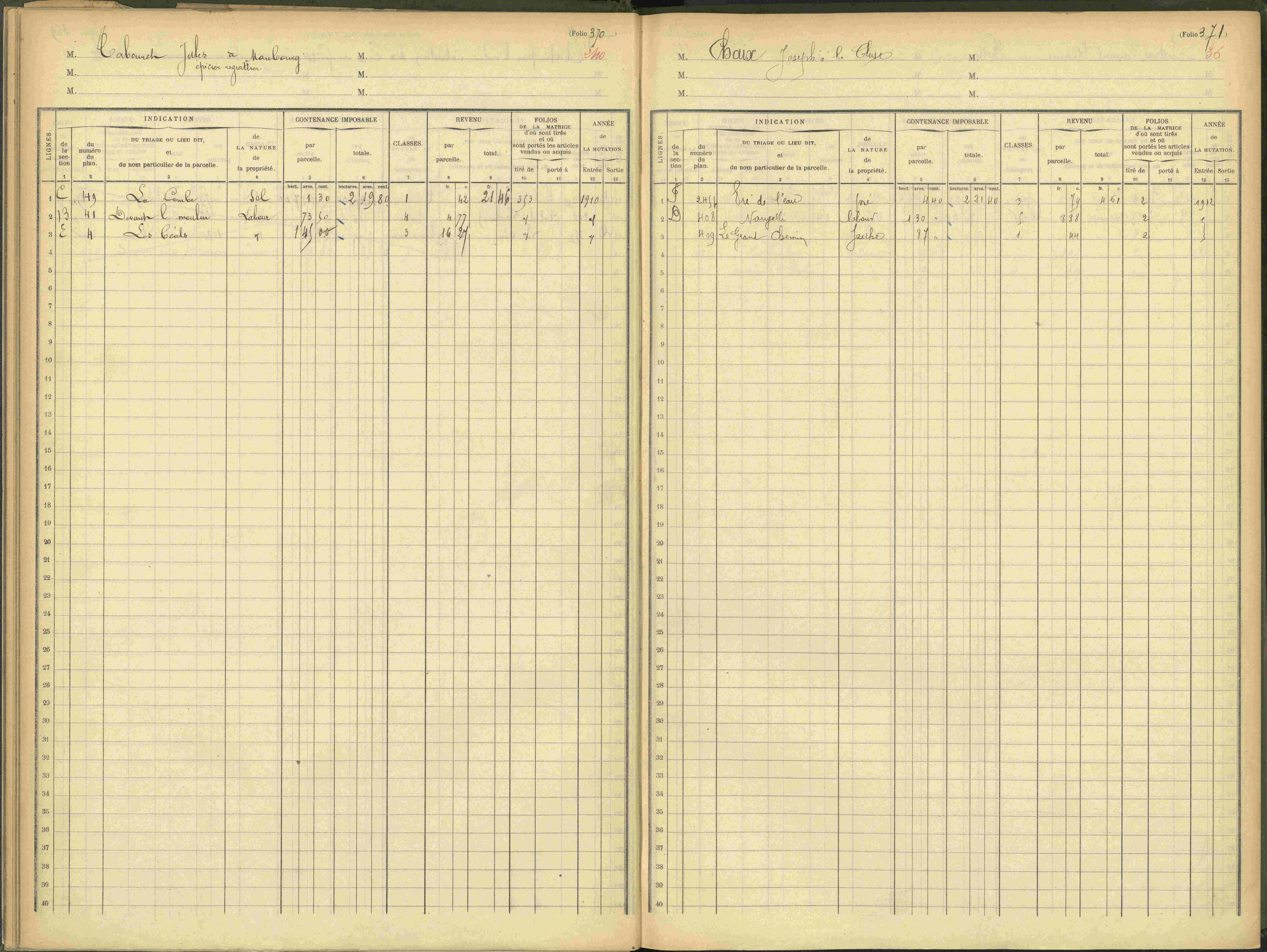Agnières-en-Dévoluy - 3 P 109/1 - 3 P 109/1 - Matrice, folios 341-379. 