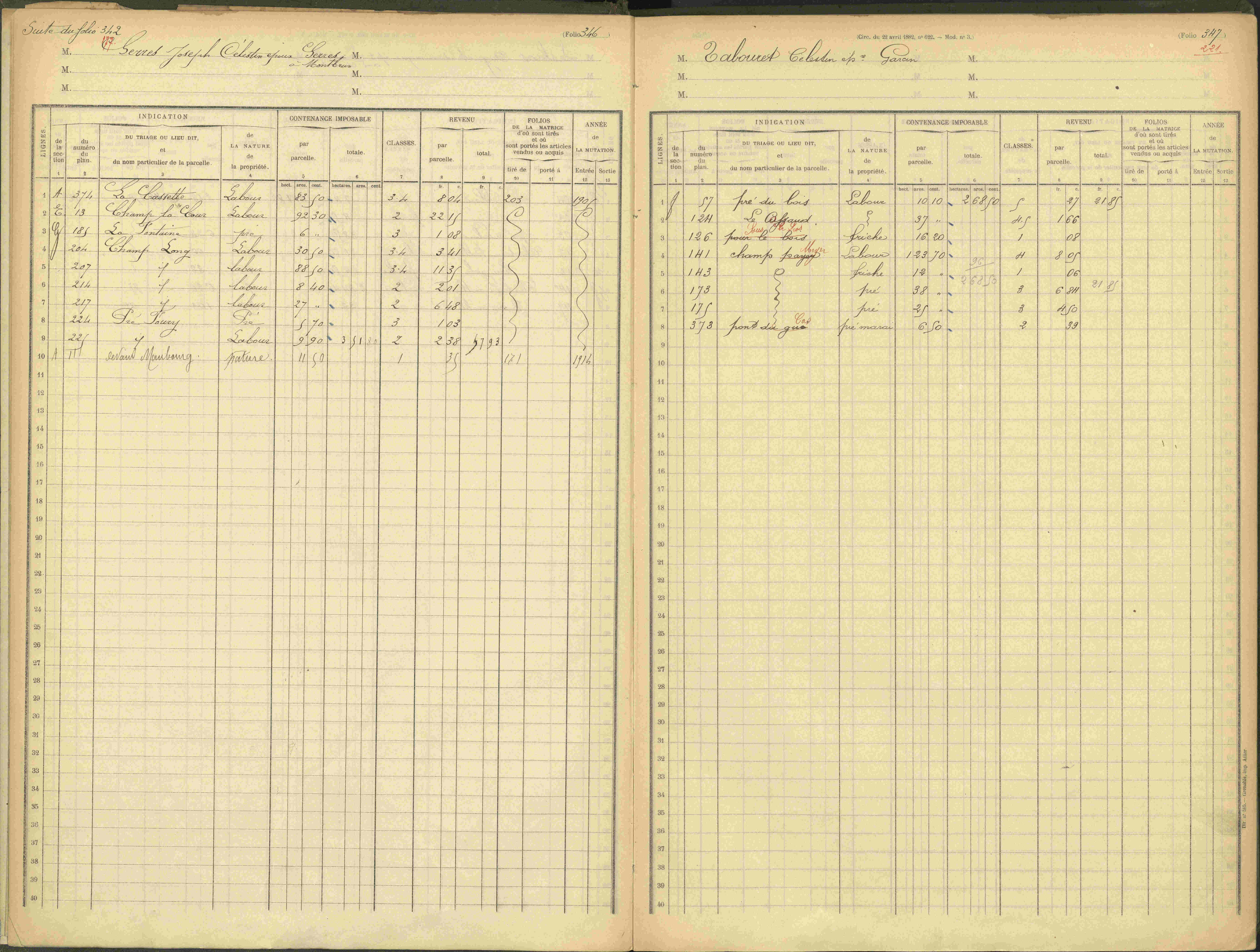 Agnières-en-Dévoluy - 3 P 109/1 - 3 P 109/1 - Matrice, folios 341-379. 
