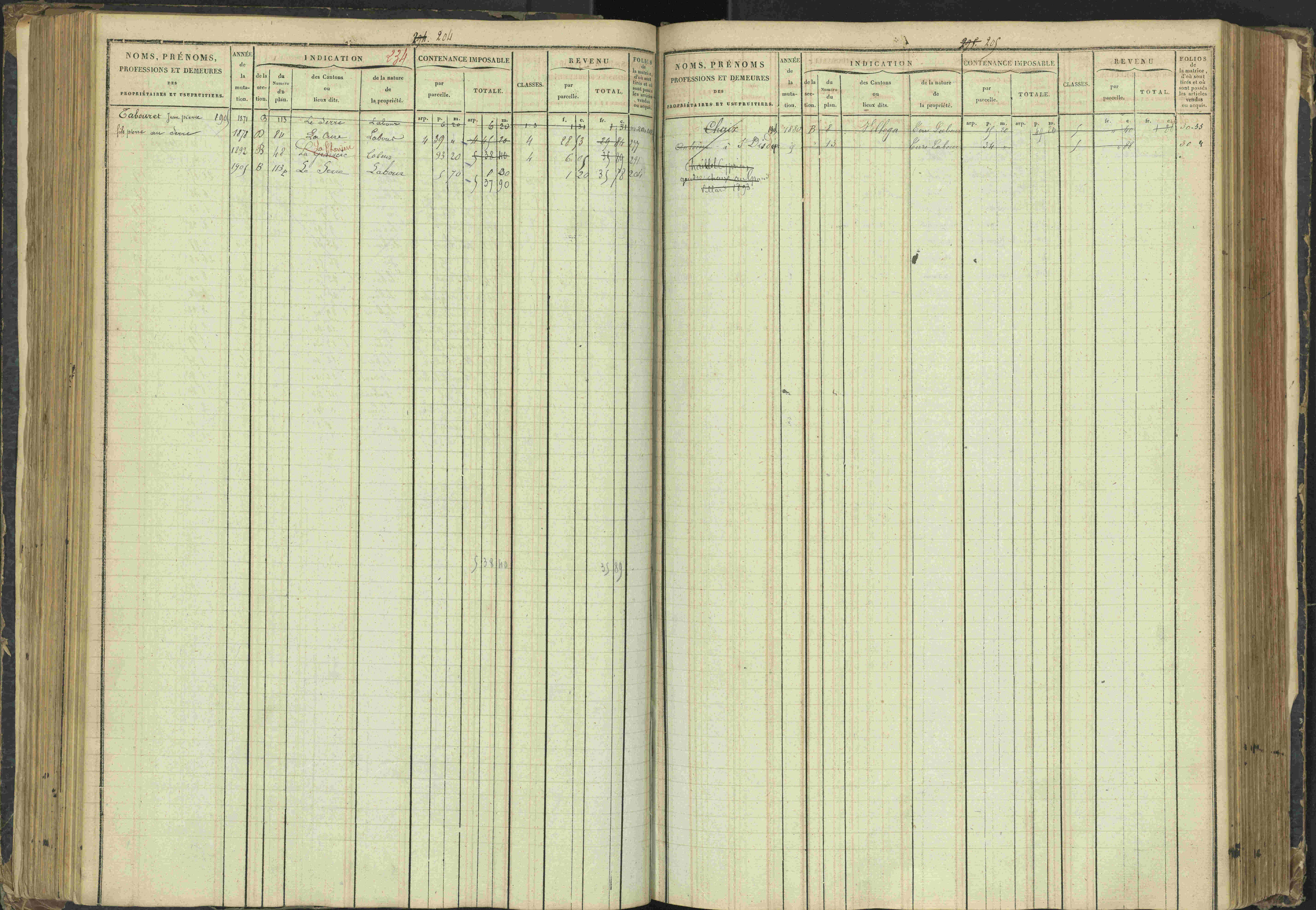 Agnières-en-Dévoluy - 3 P 108/1 - 3 P 108/1 - Matrice folios 1-340. 