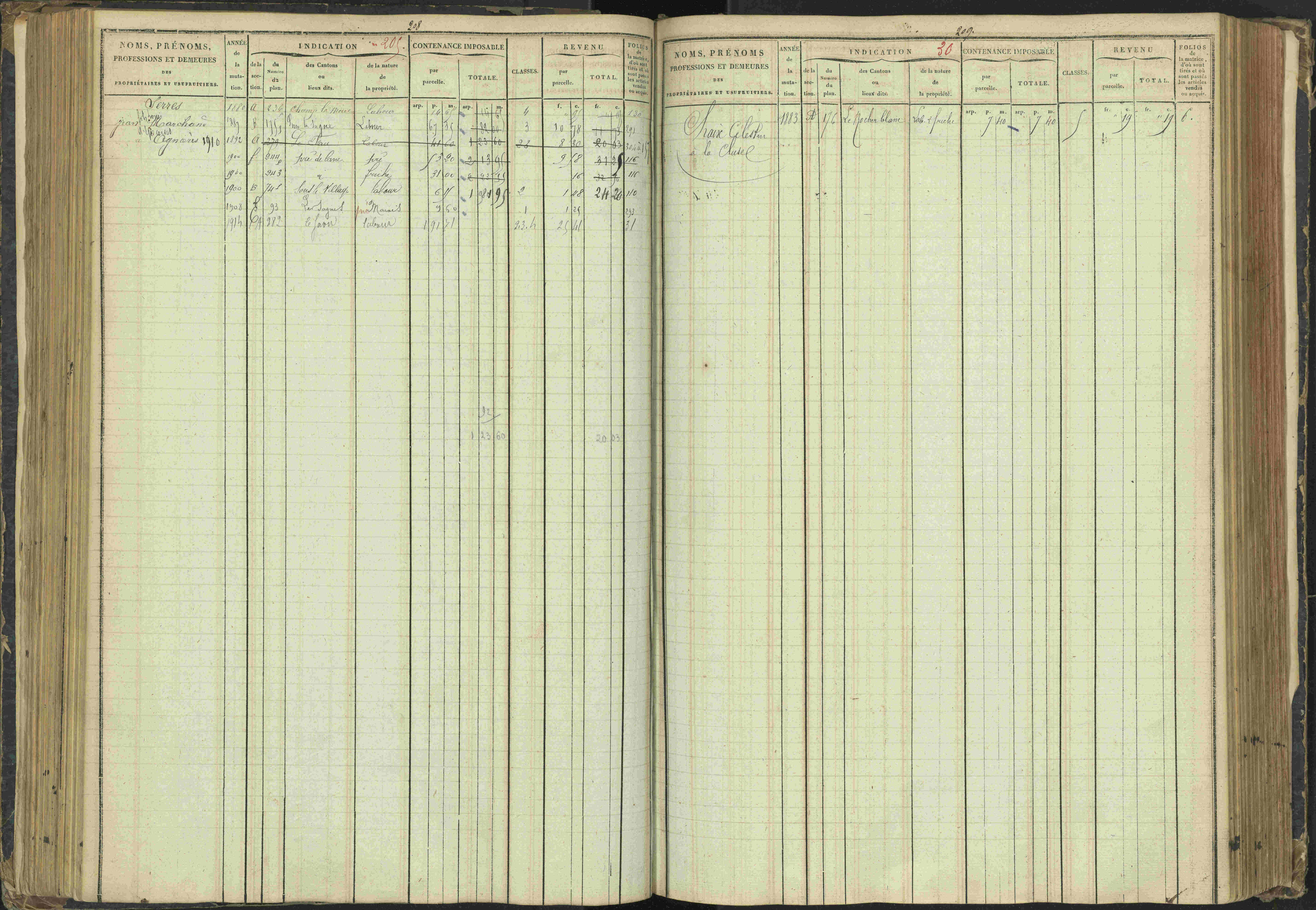 Agnières-en-Dévoluy - 3 P 108/1 - 3 P 108/1 - Matrice folios 1-340. 
