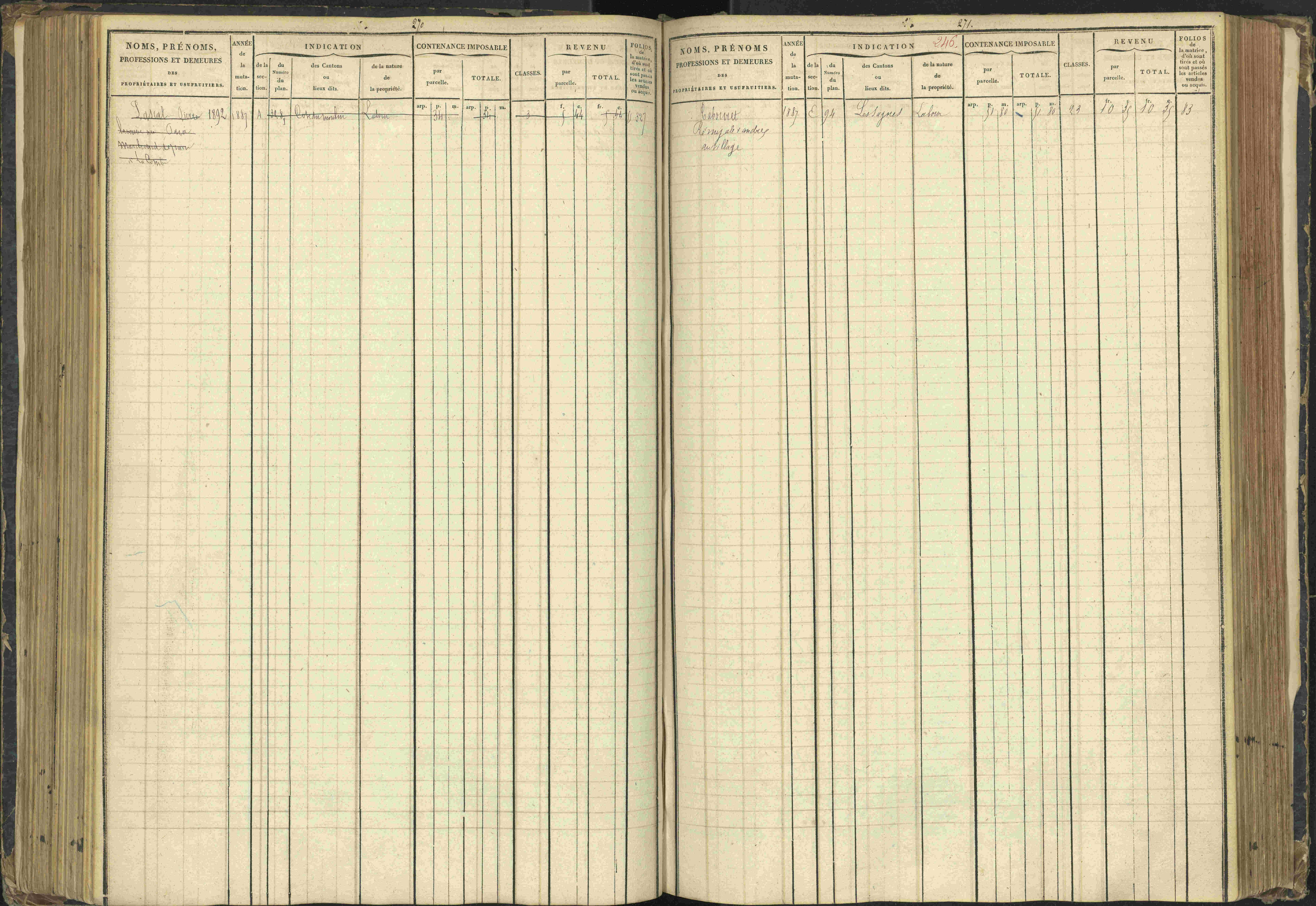 Agnières-en-Dévoluy - 3 P 108/1 - 3 P 108/1 - Matrice folios 1-340. 