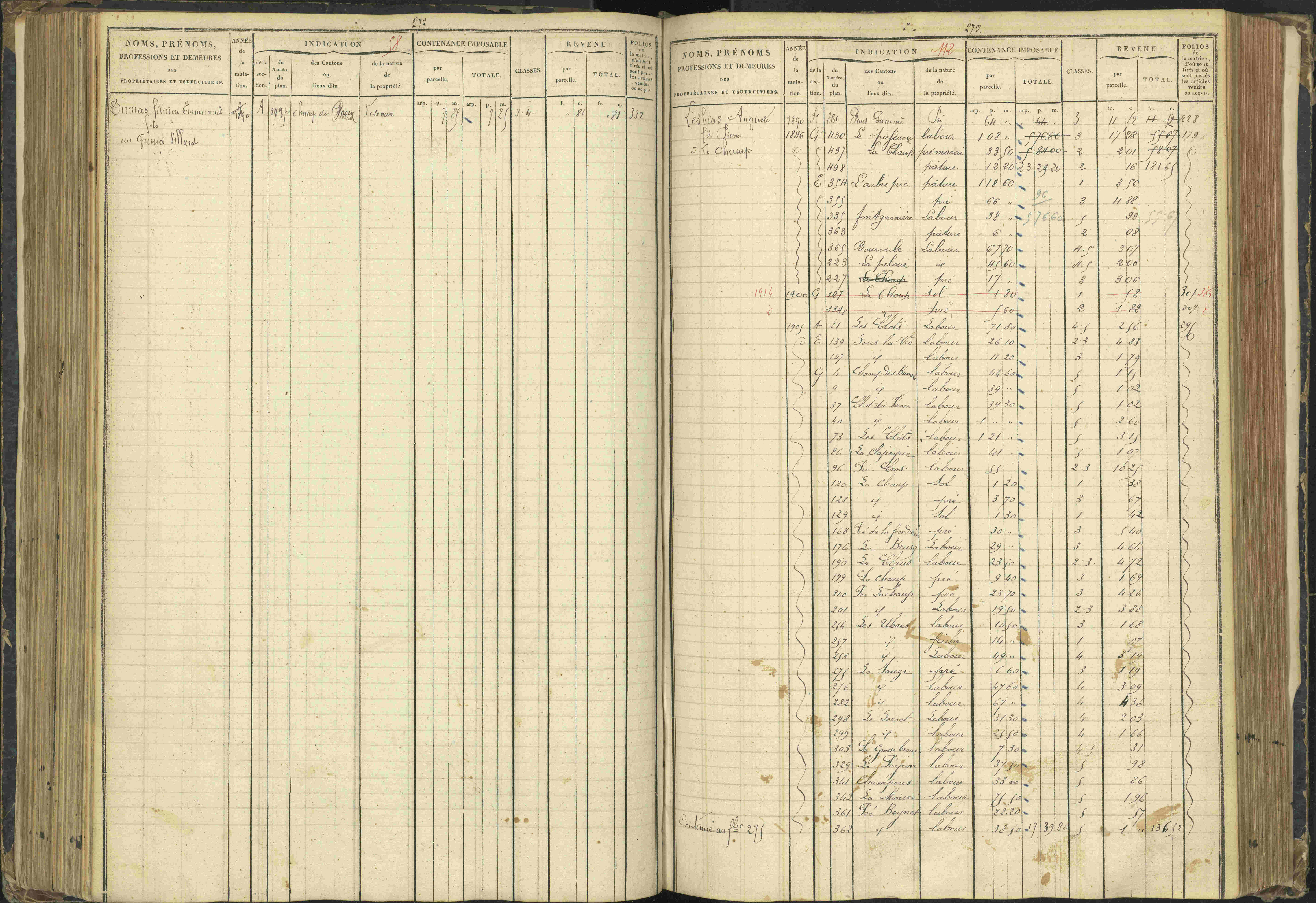 Agnières-en-Dévoluy - 3 P 108/1 - 3 P 108/1 - Matrice folios 1-340. 
