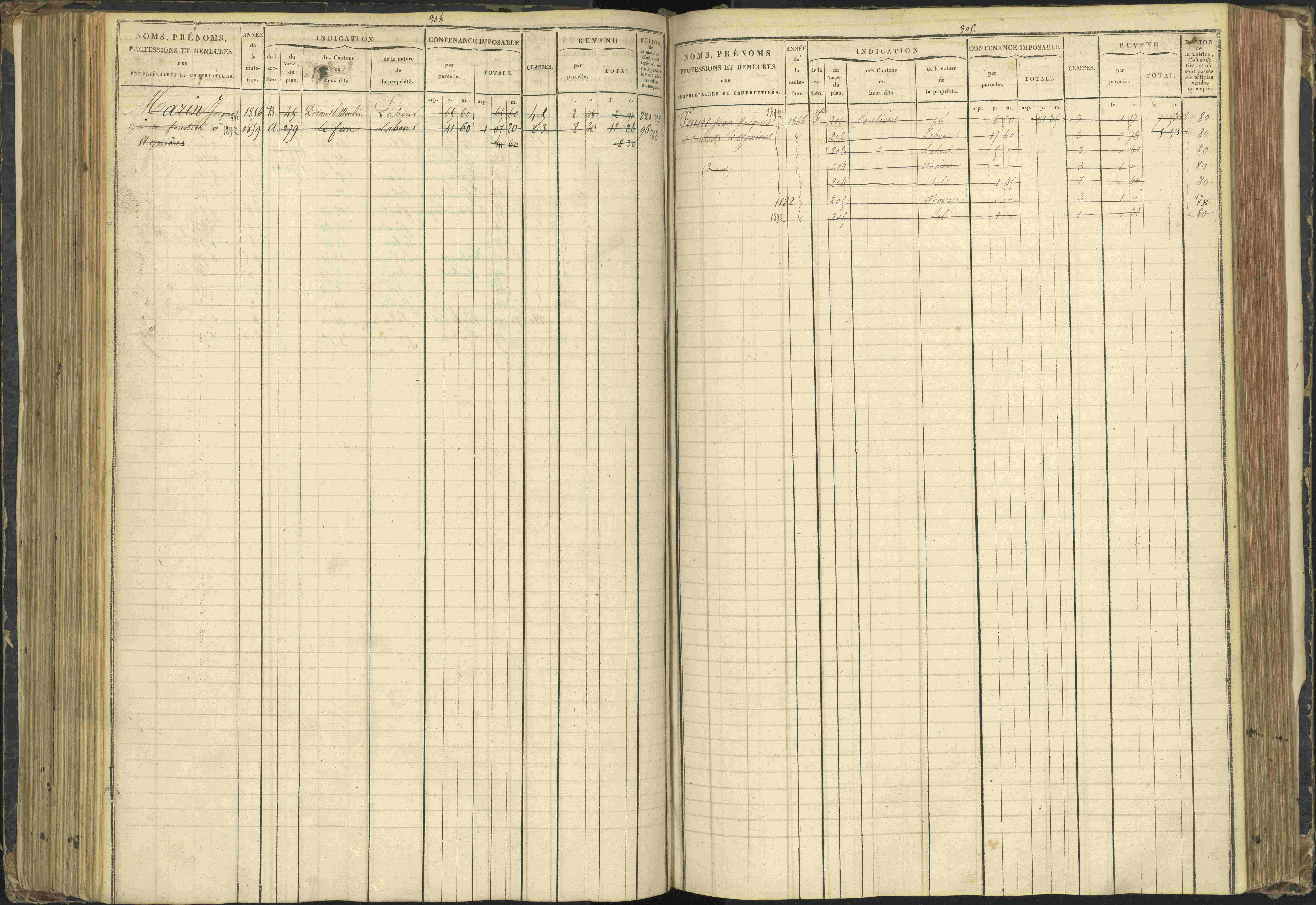 Agnières-en-Dévoluy - 3 P 108/1 - 3 P 108/1 - Matrice folios 1-340. 