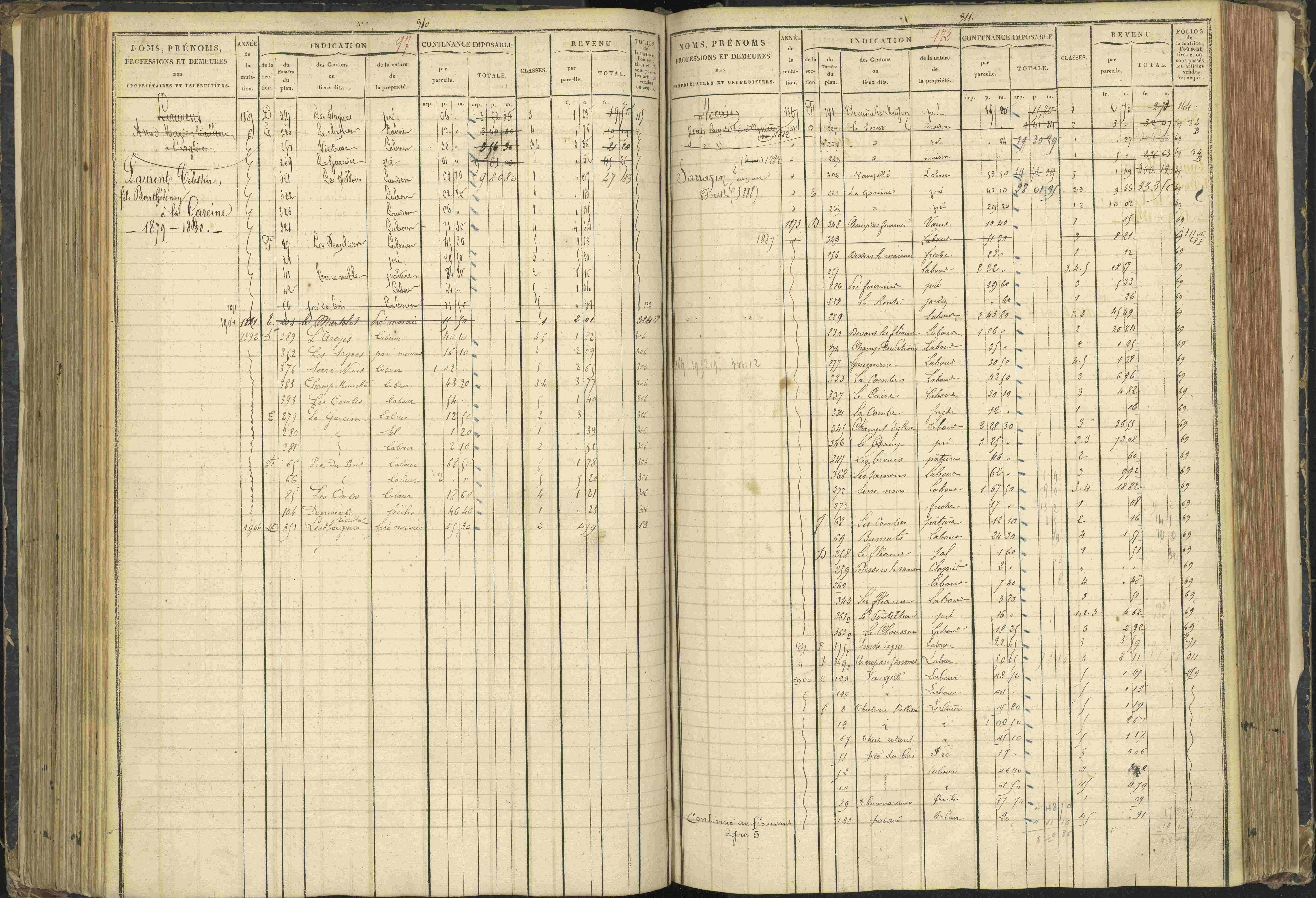 Agnières-en-Dévoluy - 3 P 108/1 - 3 P 108/1 - Matrice folios 1-340. 