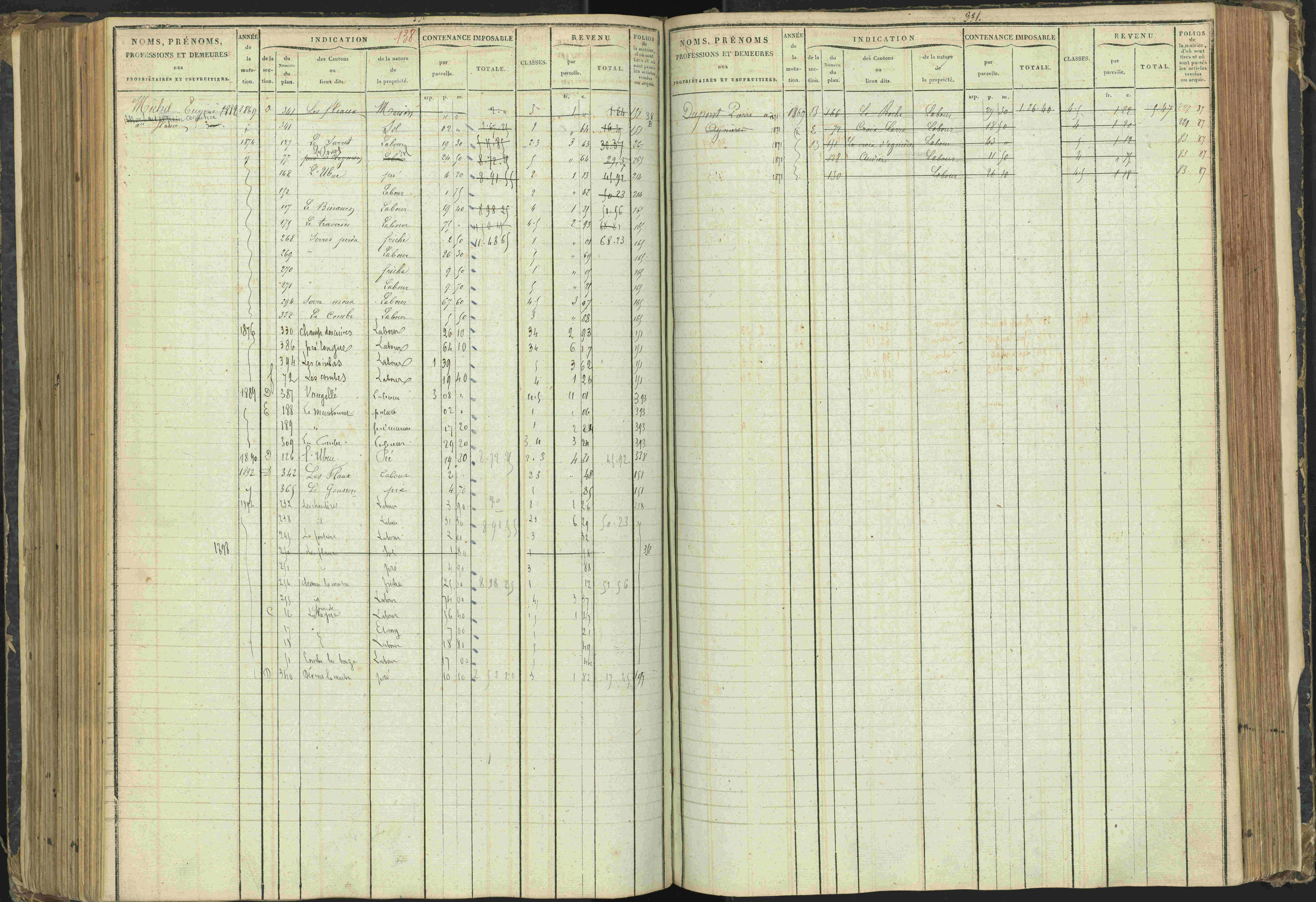 Agnières-en-Dévoluy - 3 P 108/1 - 3 P 108/1 - Matrice folios 1-340. 