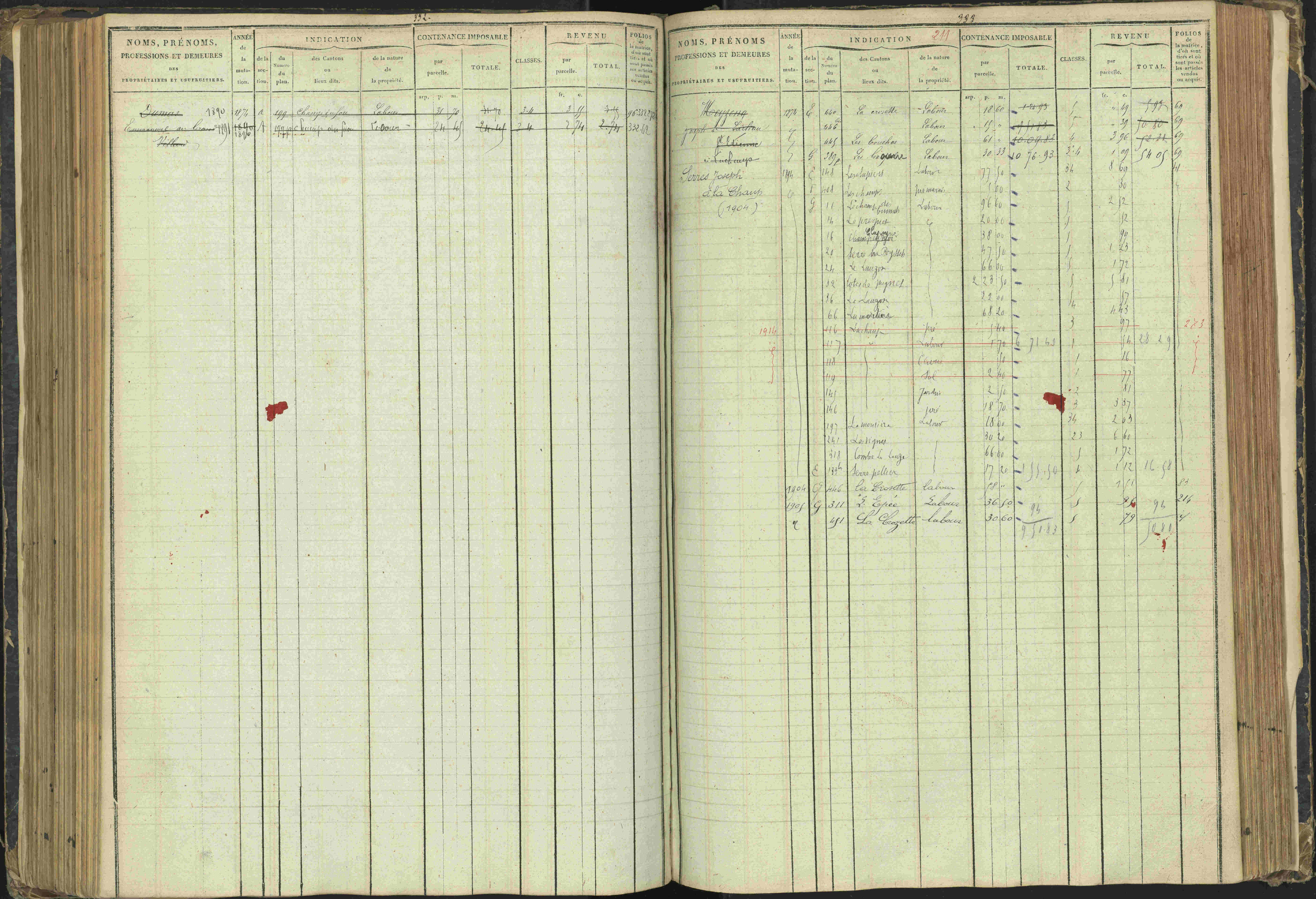 Agnières-en-Dévoluy - 3 P 108/1 - 3 P 108/1 - Matrice folios 1-340. 