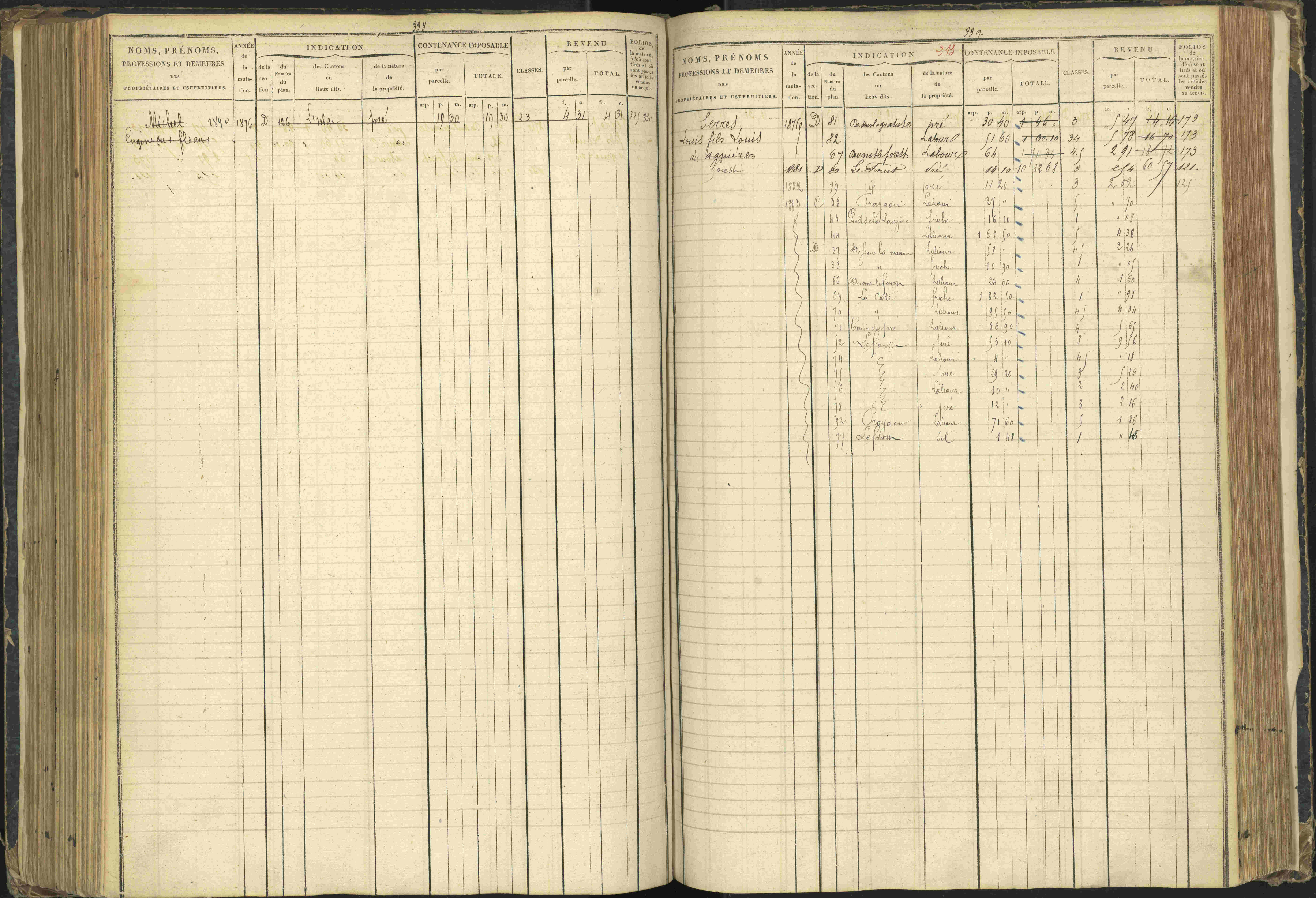 Agnières-en-Dévoluy - 3 P 108/1 - 3 P 108/1 - Matrice folios 1-340. 