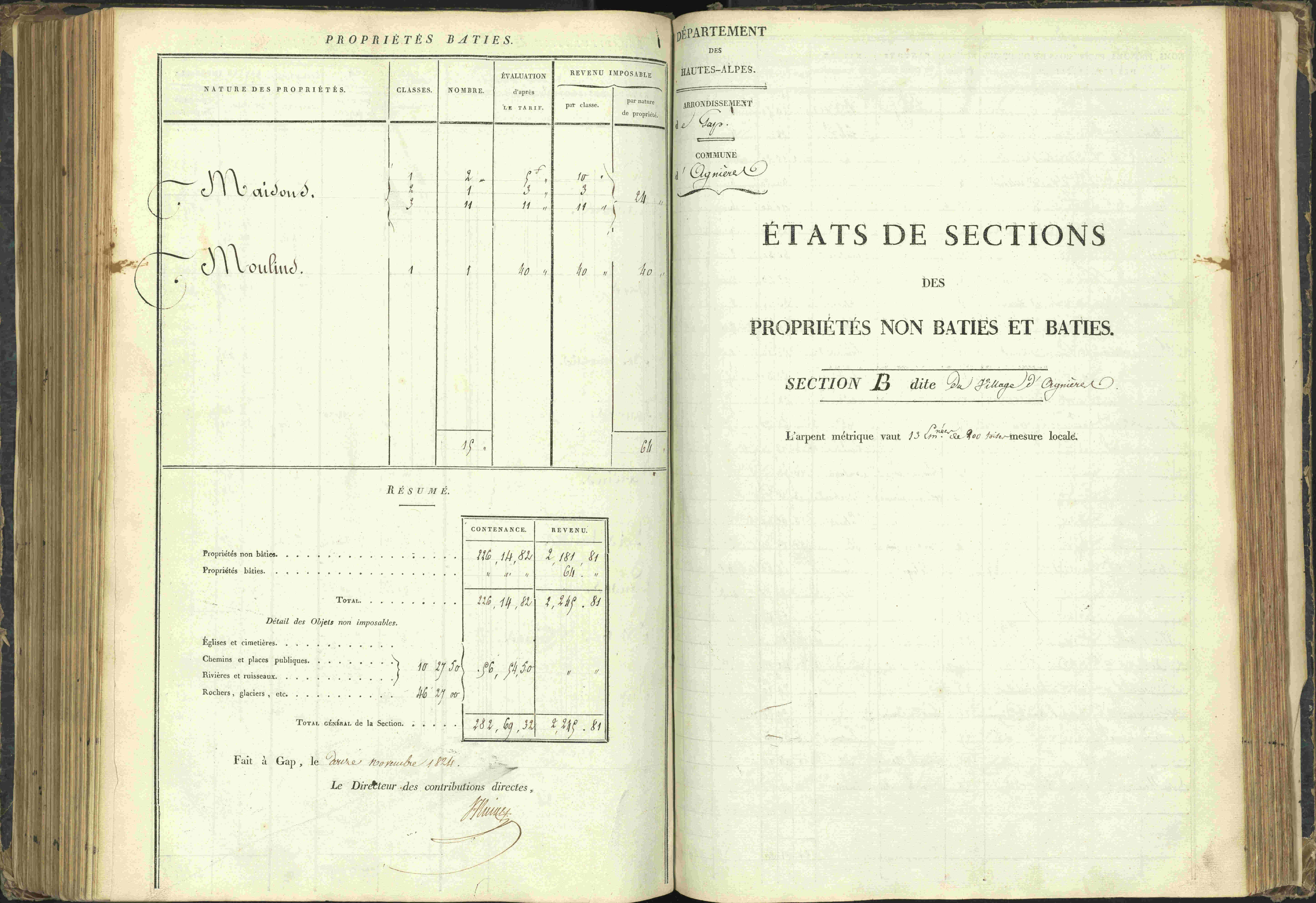 Agnières-en-Dévoluy - 3 P 108/1 - 3 P 108/1 - Matrice folios 1-340. 