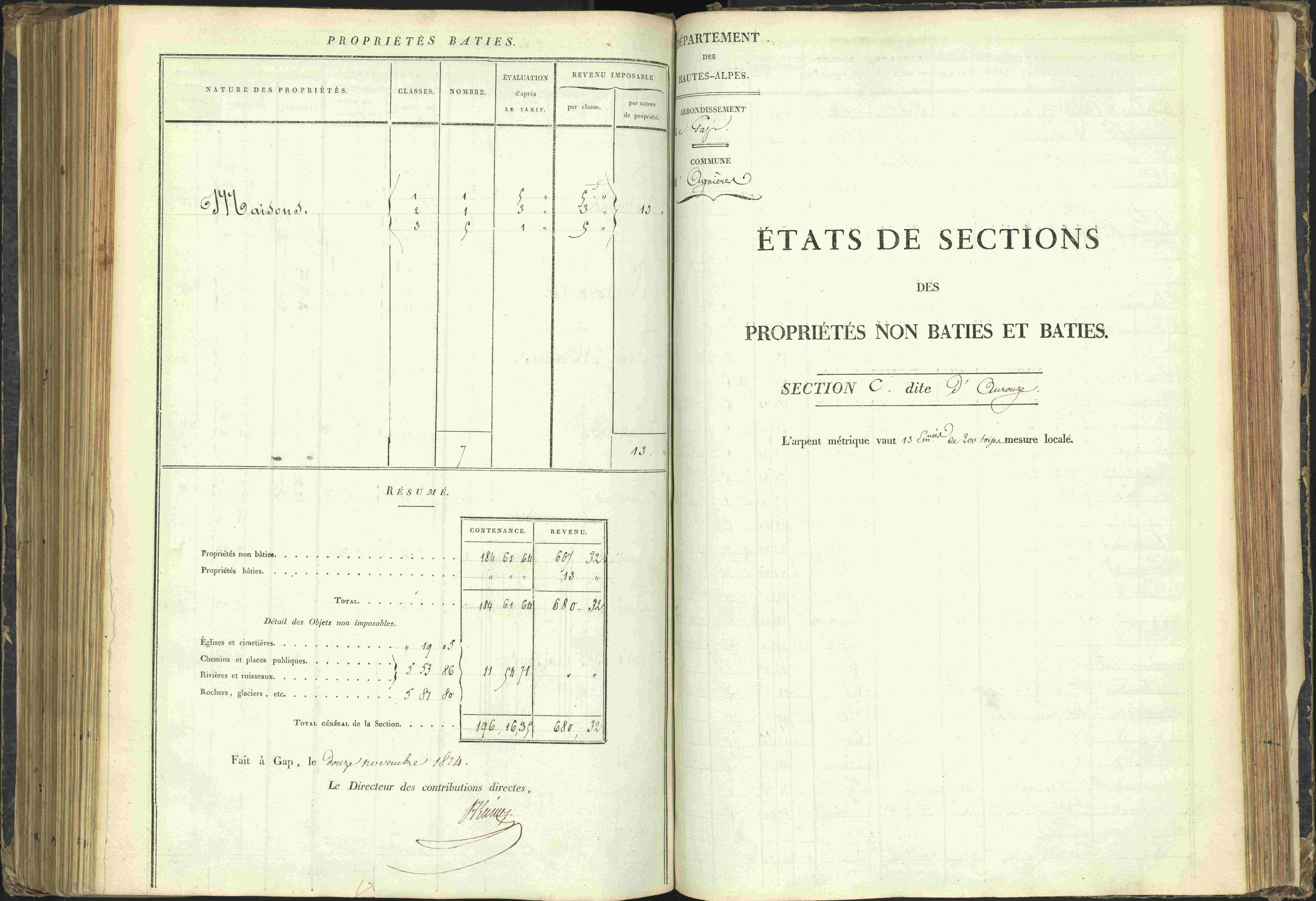 Agnières-en-Dévoluy - 3 P 108/1 - 3 P 108/1 - Matrice folios 1-340. 