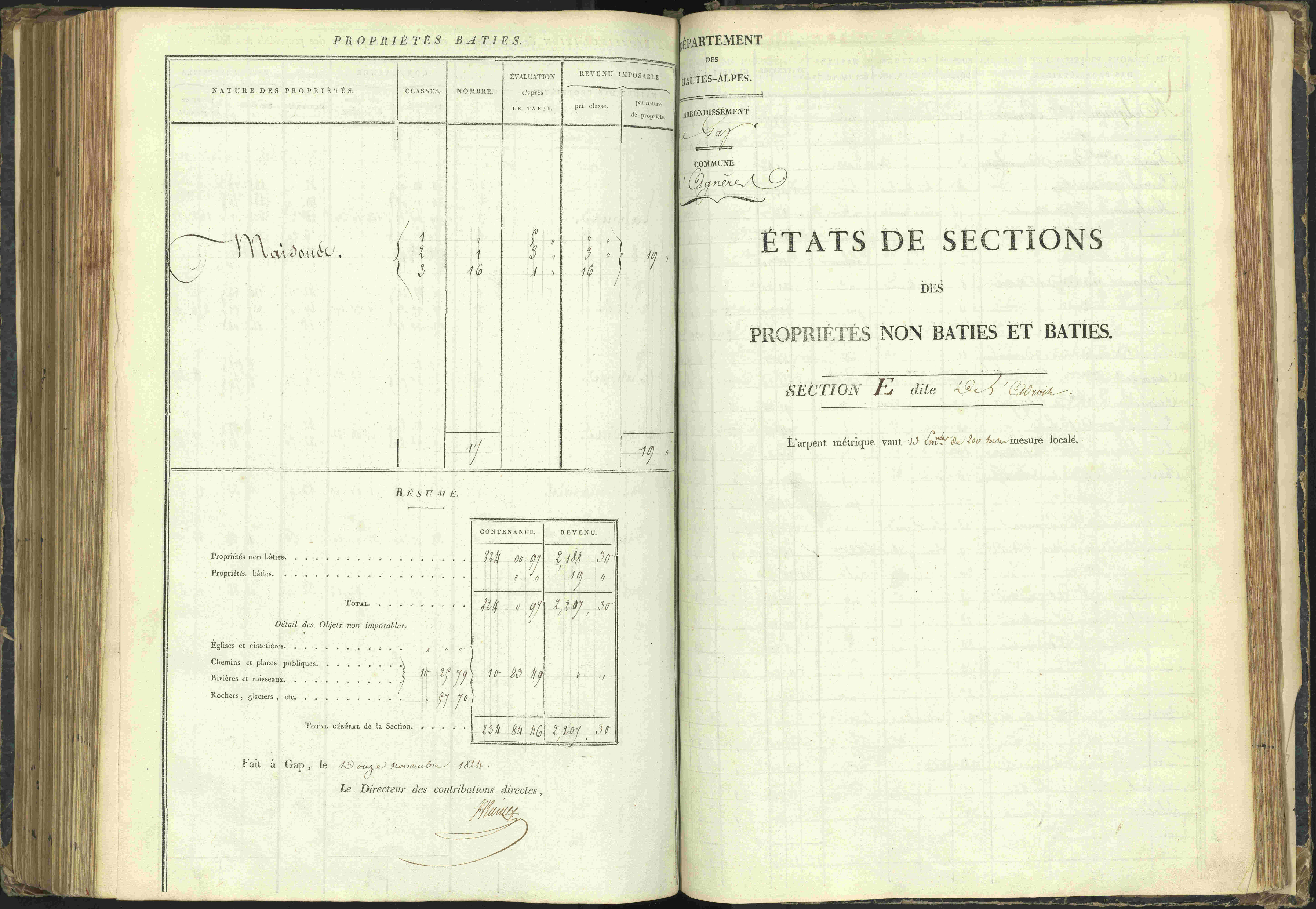 Agnières-en-Dévoluy - 3 P 108/1 - 3 P 108/1 - Matrice folios 1-340. 