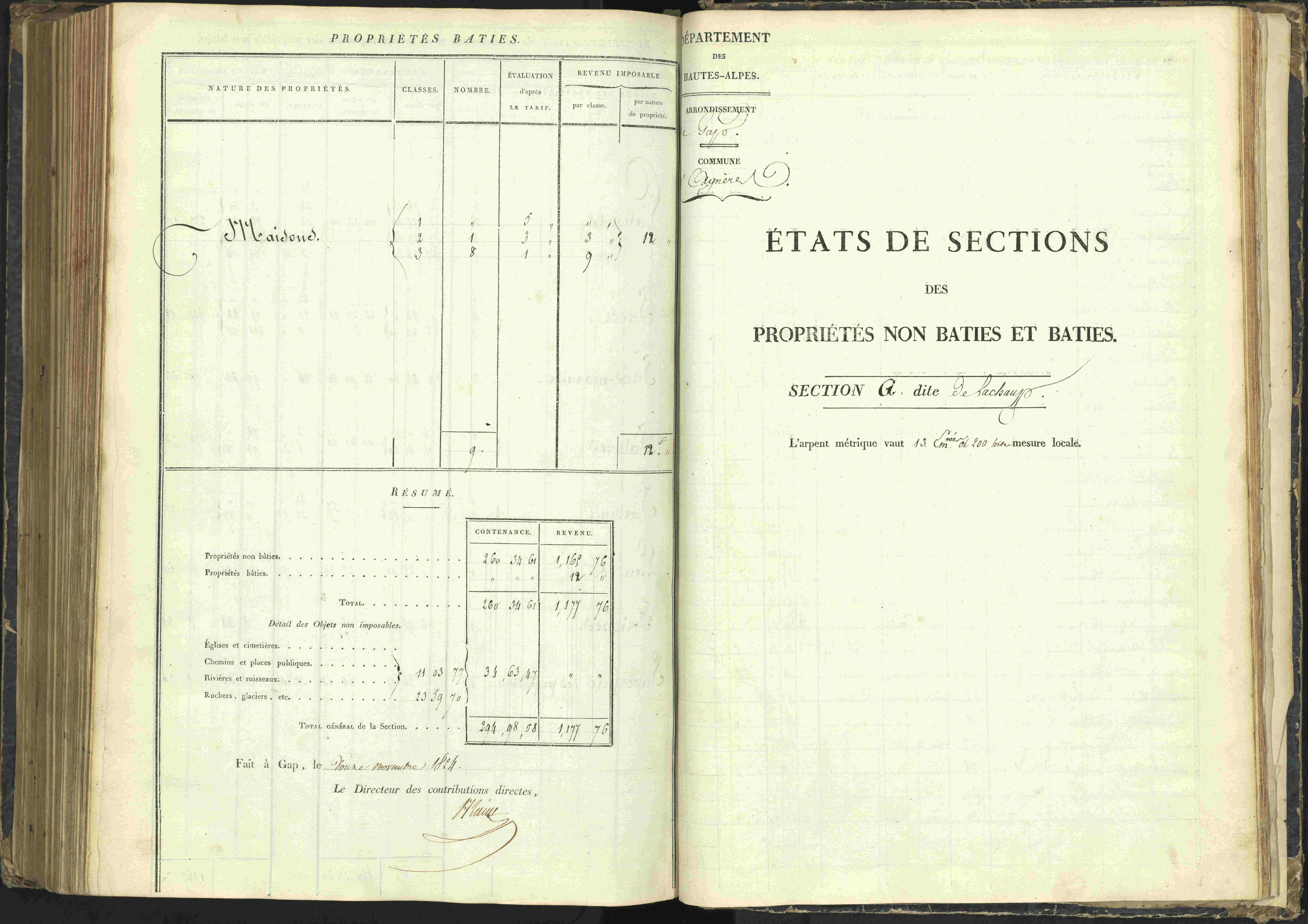 Agnières-en-Dévoluy - 3 P 108/1 - 3 P 108/1 - Matrice folios 1-340. 