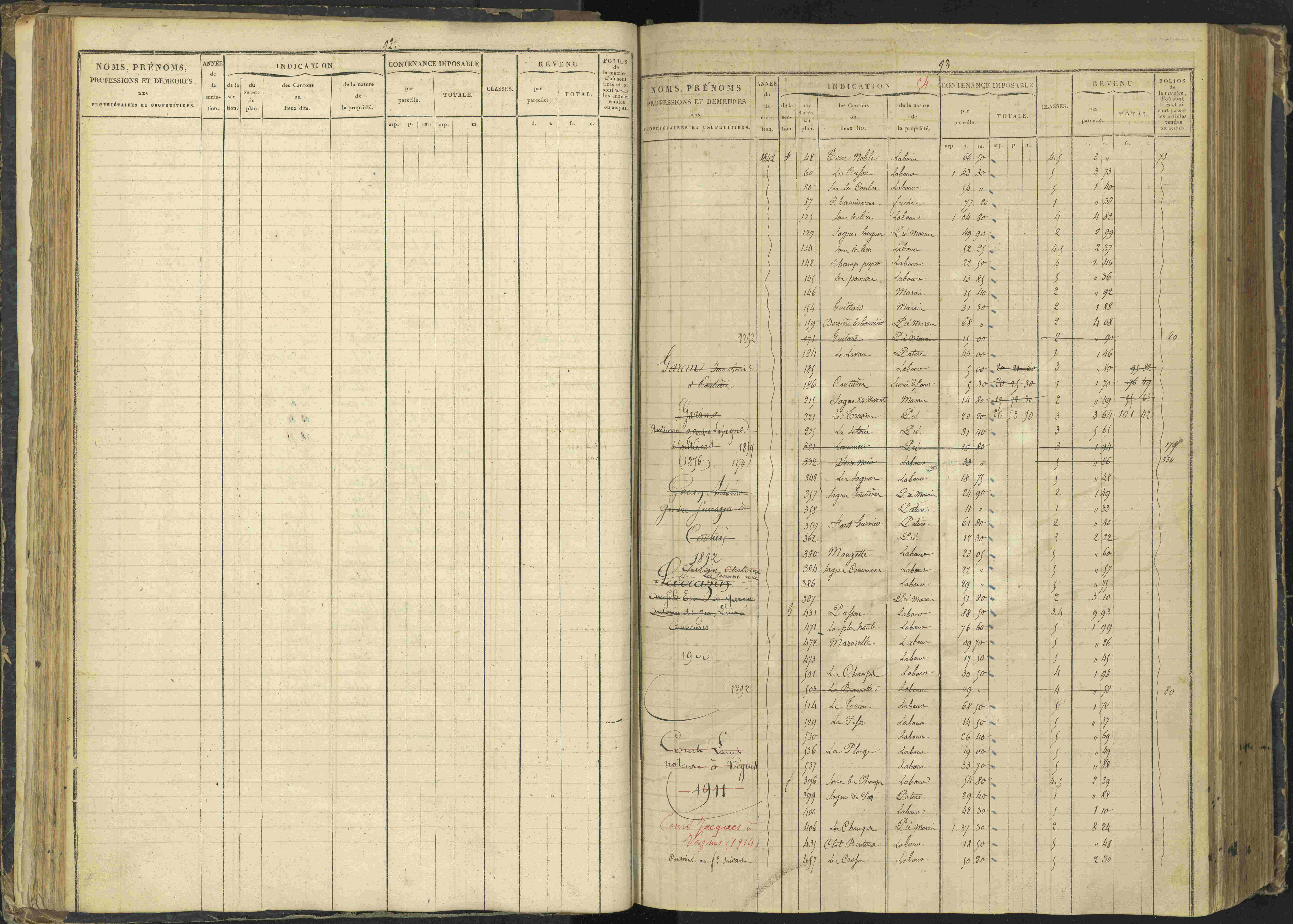 Agnières-en-Dévoluy - 3 P 108/1 - 3 P 108/1 - Matrice folios 1-340. 