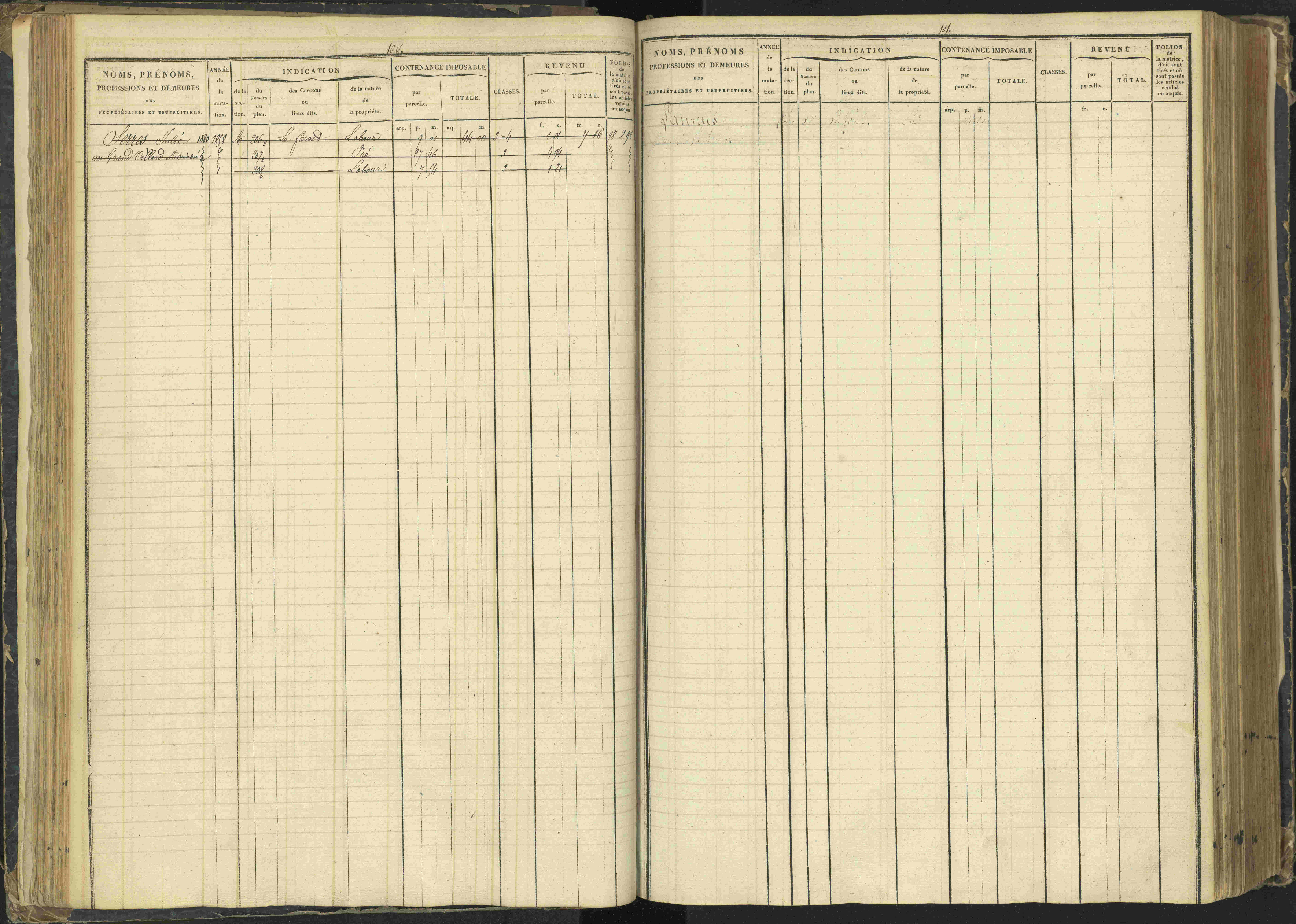 Agnières-en-Dévoluy - 3 P 108/1 - 3 P 108/1 - Matrice folios 1-340. 