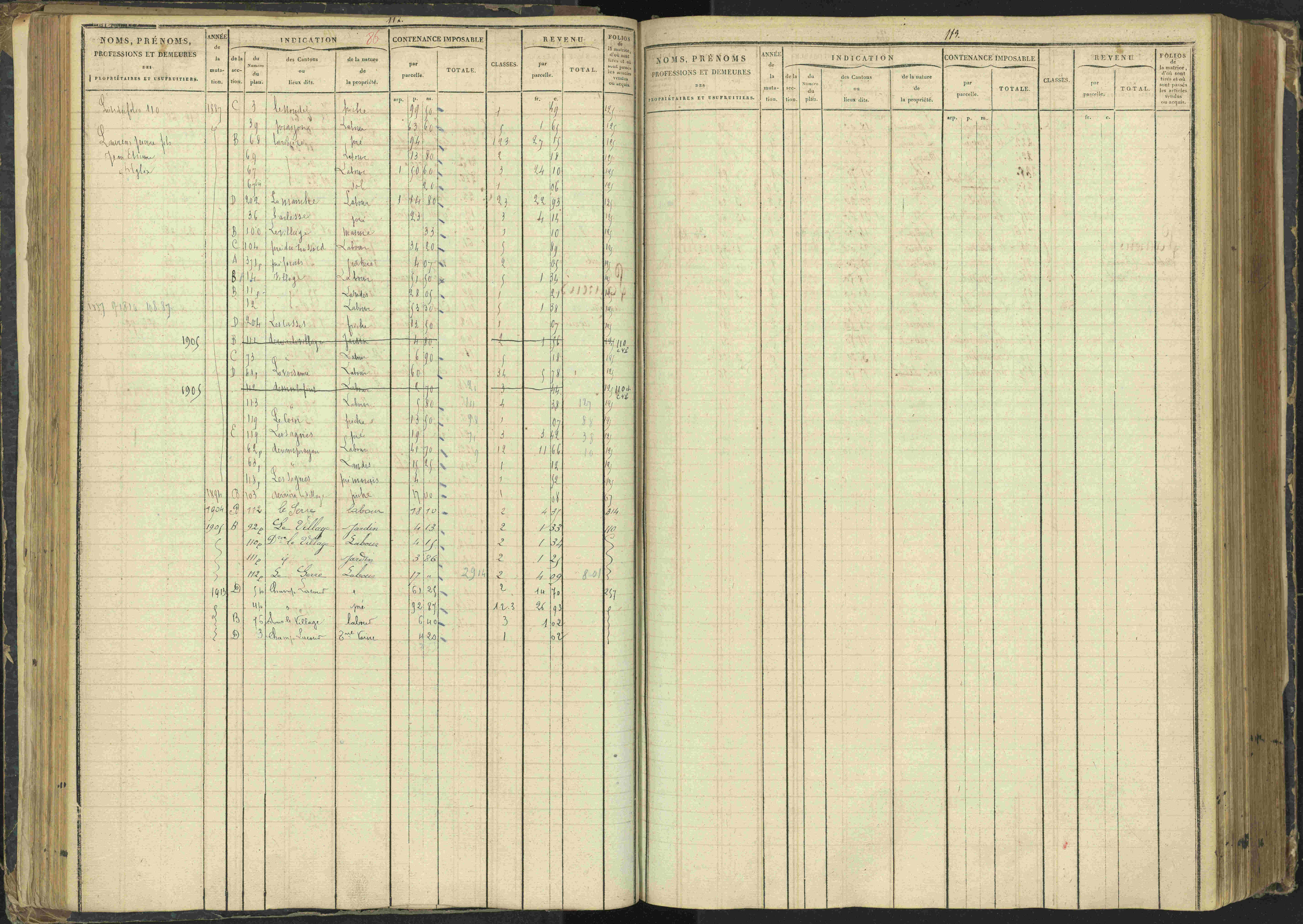 Agnières-en-Dévoluy - 3 P 108/1 - 3 P 108/1 - Matrice folios 1-340. 