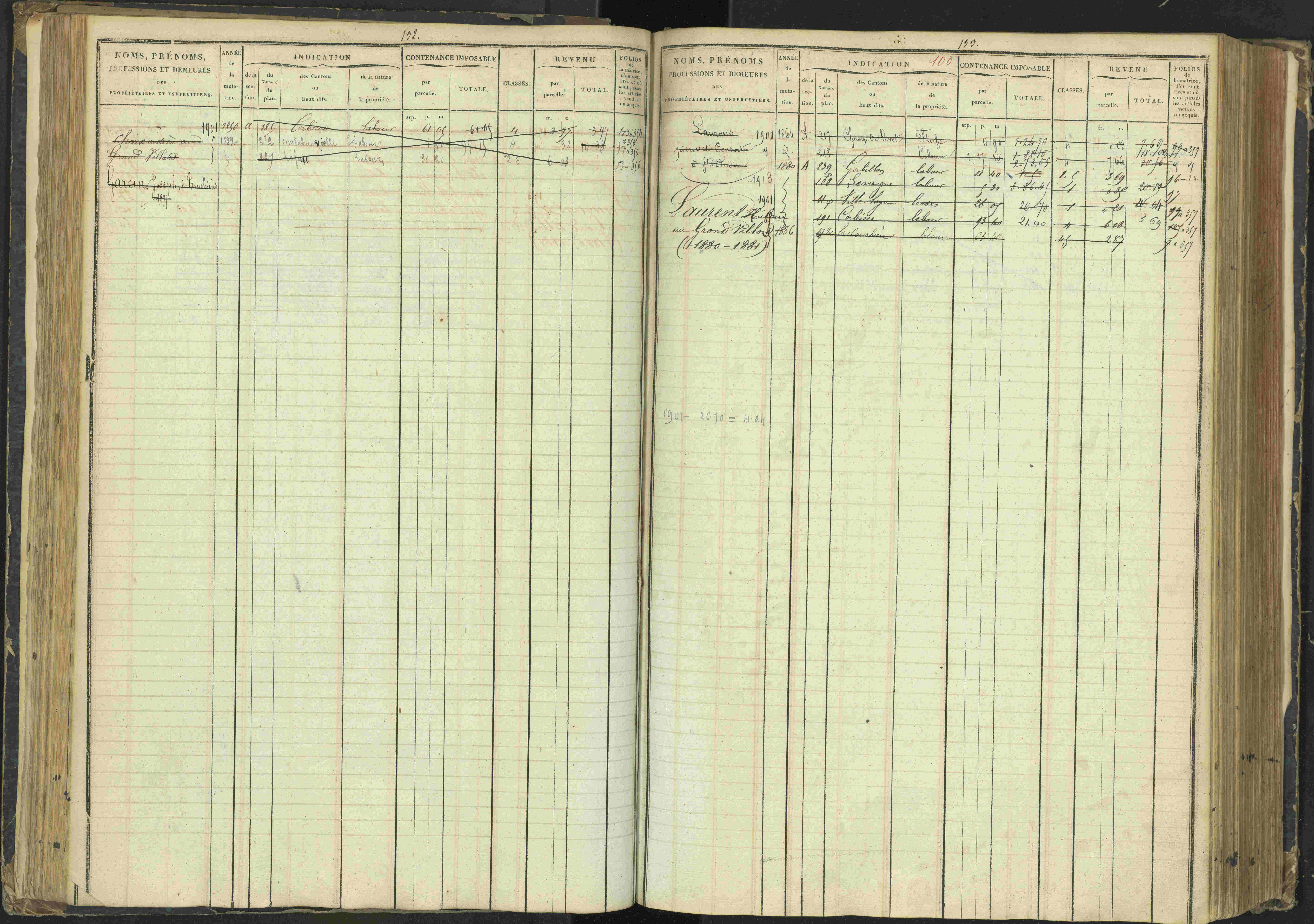 Agnières-en-Dévoluy - 3 P 108/1 - 3 P 108/1 - Matrice folios 1-340. 