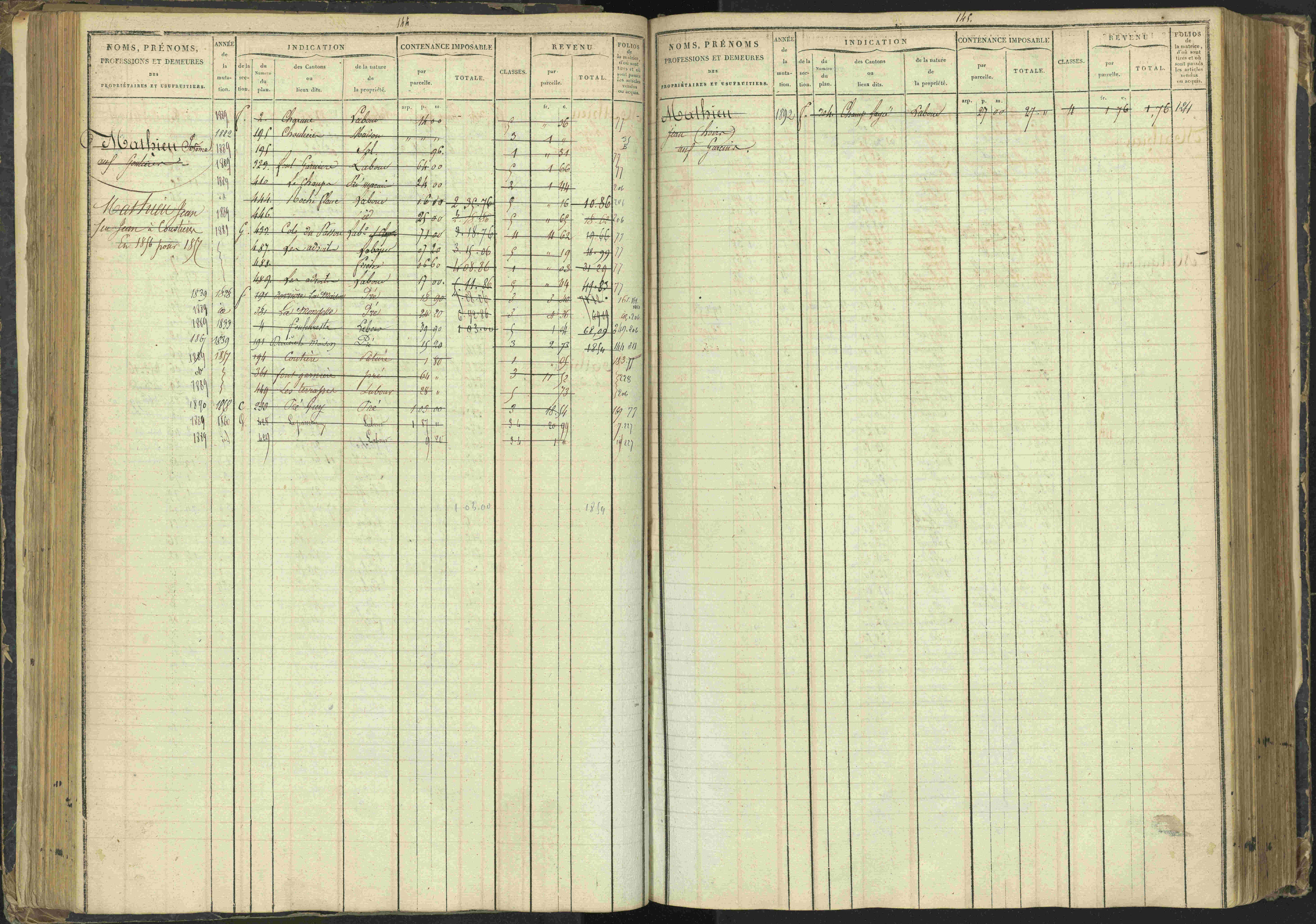 Agnières-en-Dévoluy - 3 P 108/1 - 3 P 108/1 - Matrice folios 1-340. 