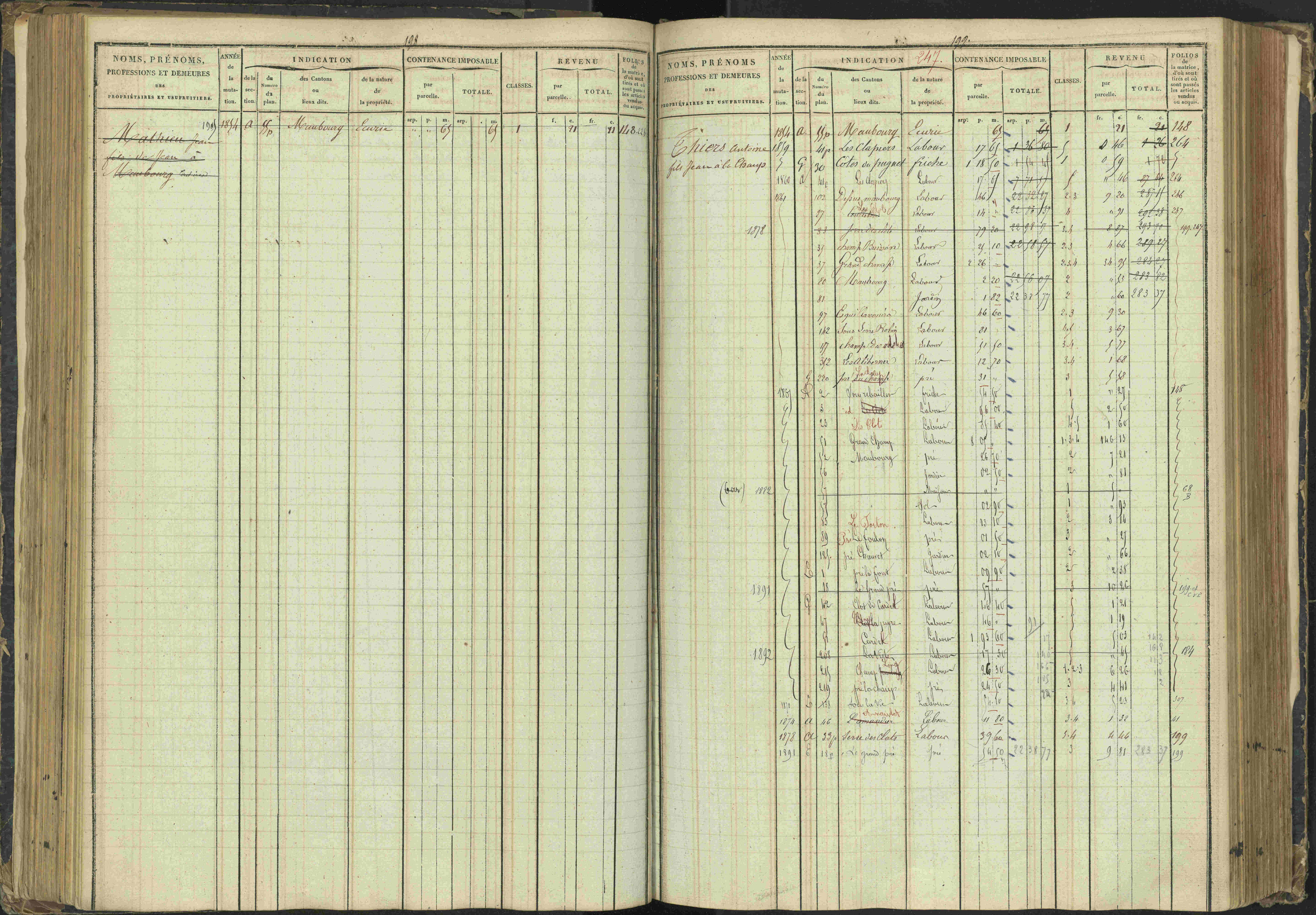 Agnières-en-Dévoluy - 3 P 108/1 - 3 P 108/1 - Matrice folios 1-340. 
