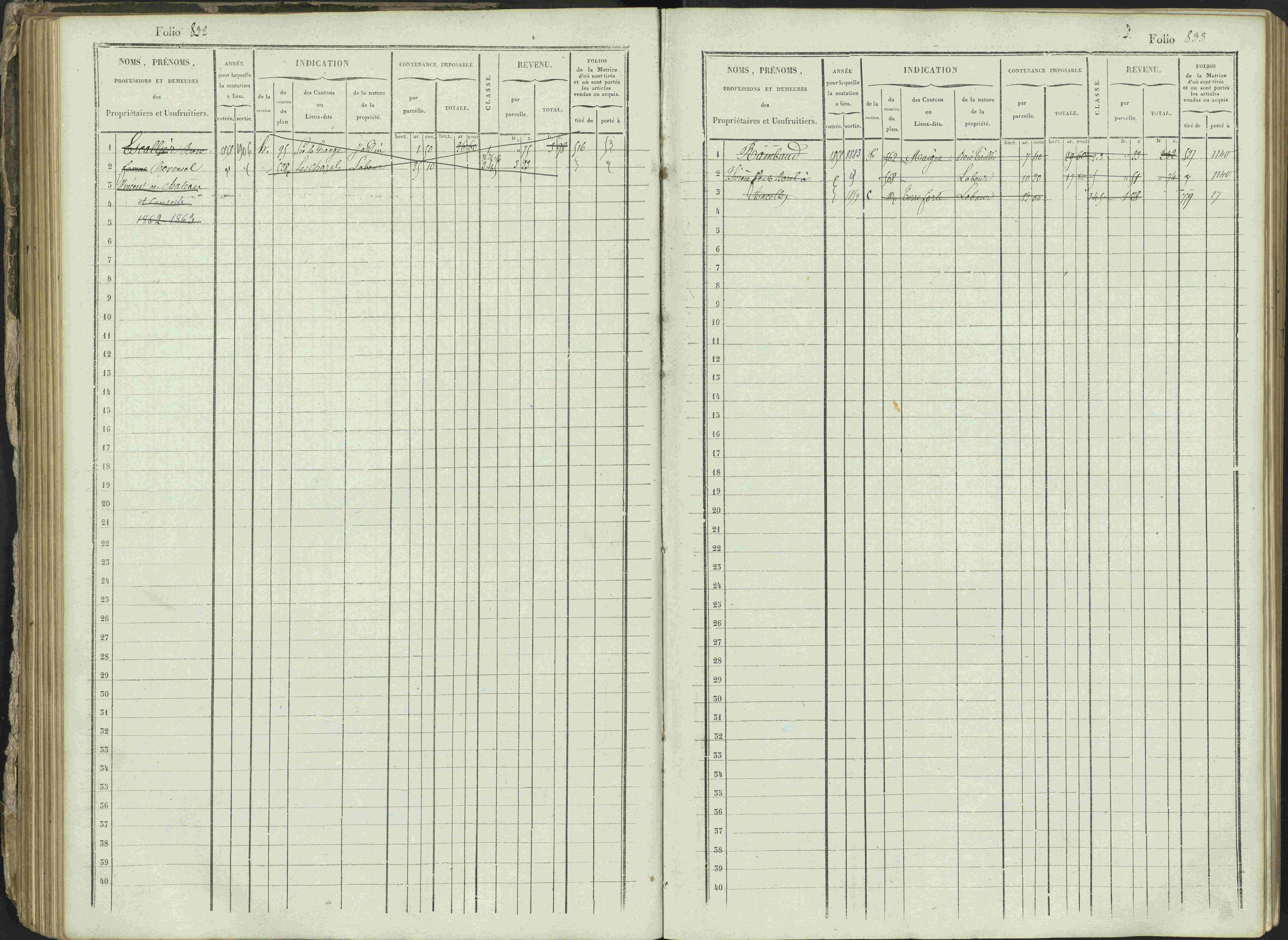 Ancelle - 3 P 129/1 - 3 P 129/1 - Matrice, folios 625-1246. 