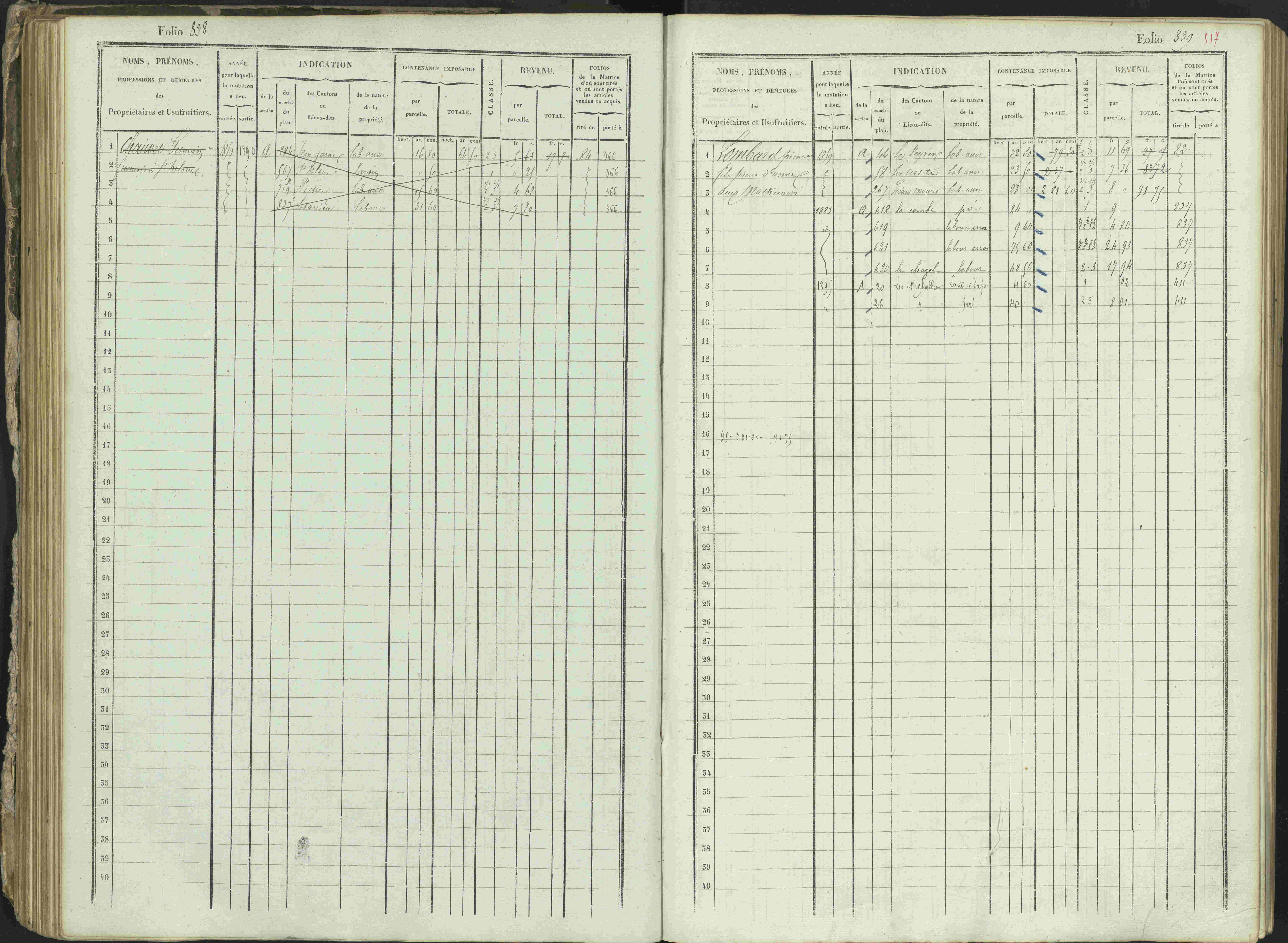Ancelle - 3 P 129/1 - 3 P 129/1 - Matrice, folios 625-1246. 