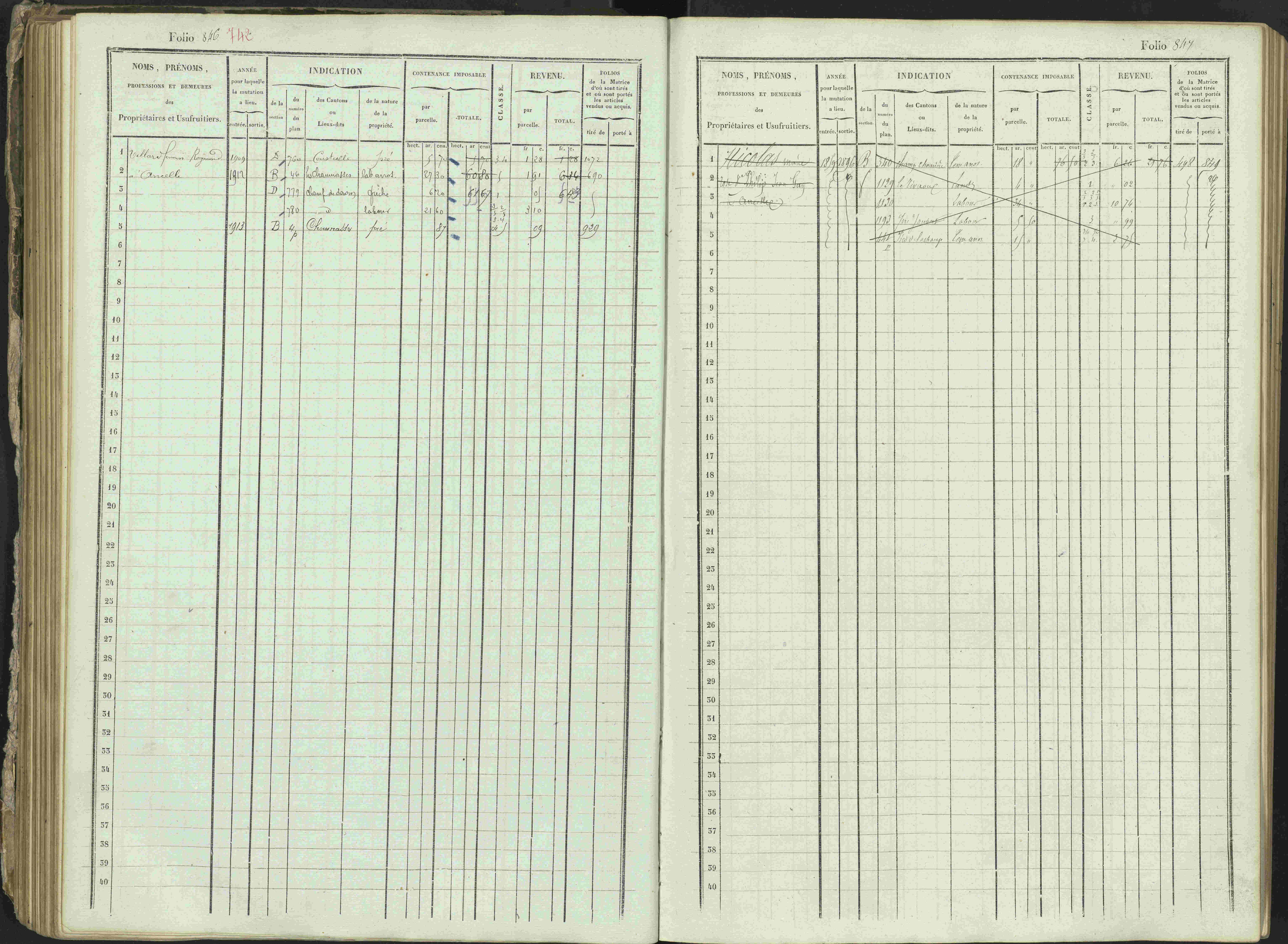 Ancelle - 3 P 129/1 - 3 P 129/1 - Matrice, folios 625-1246. 