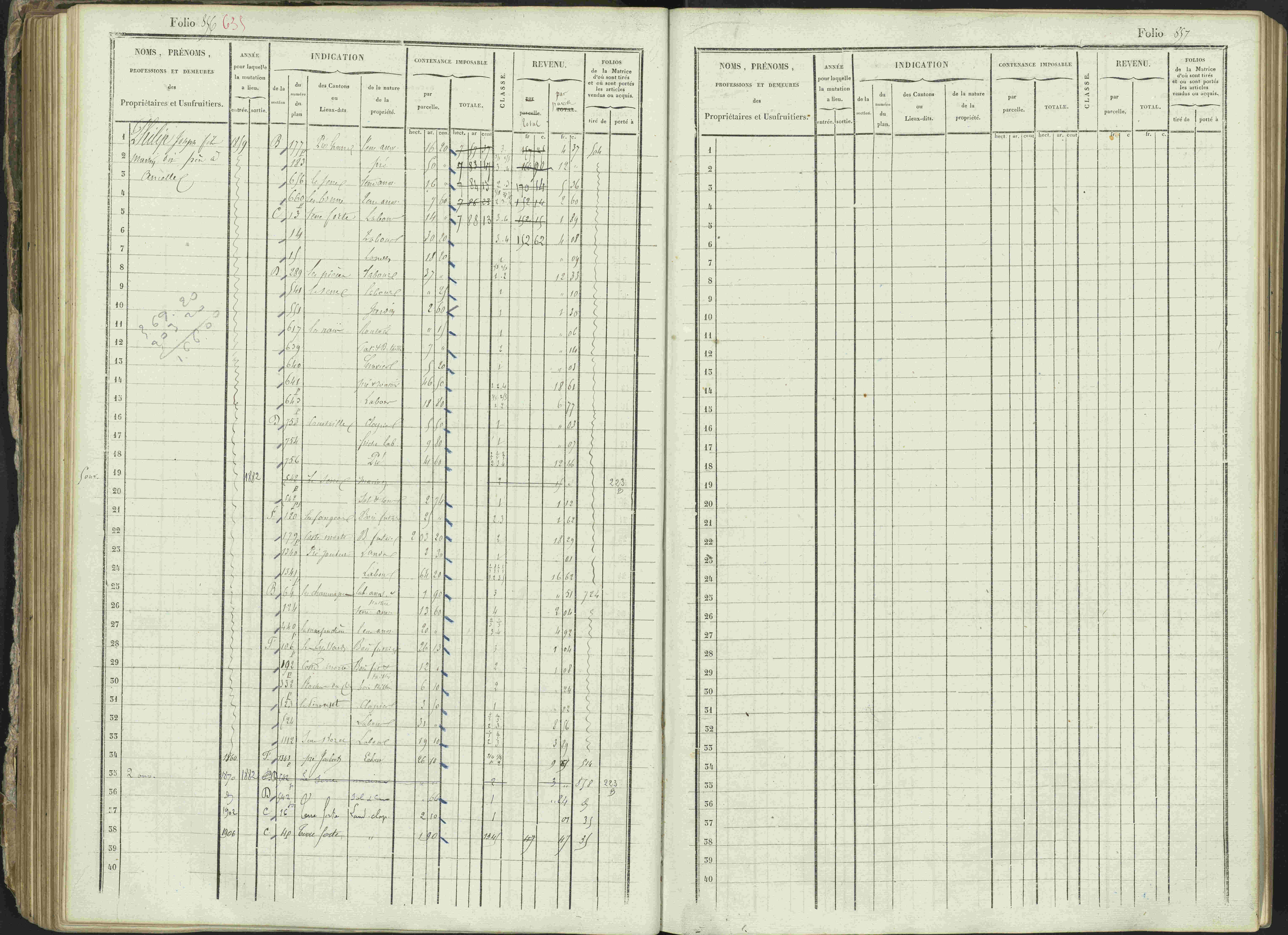 Ancelle - 3 P 129/1 - 3 P 129/1 - Matrice, folios 625-1246. 