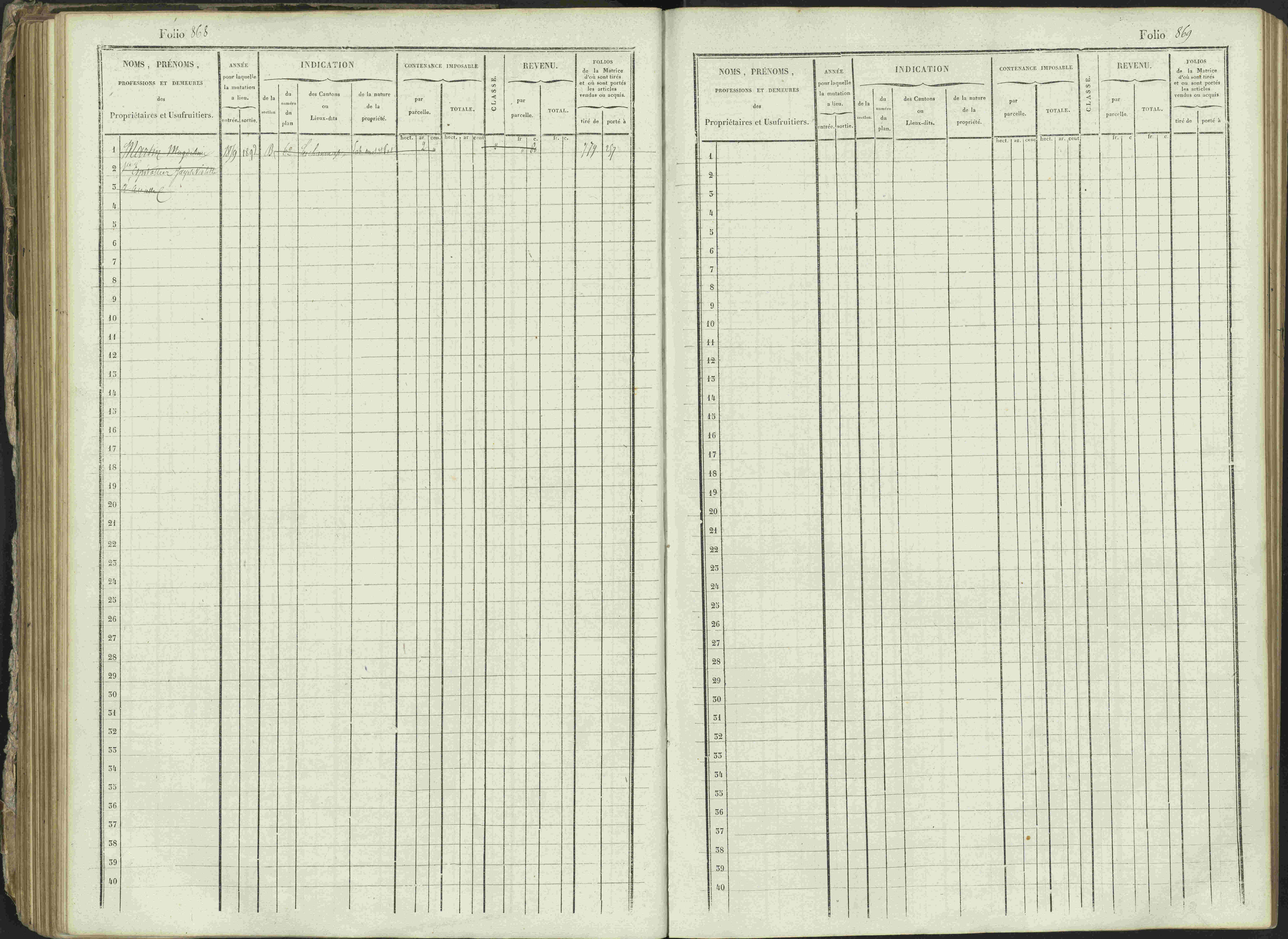 Ancelle - 3 P 129/1 - 3 P 129/1 - Matrice, folios 625-1246. 