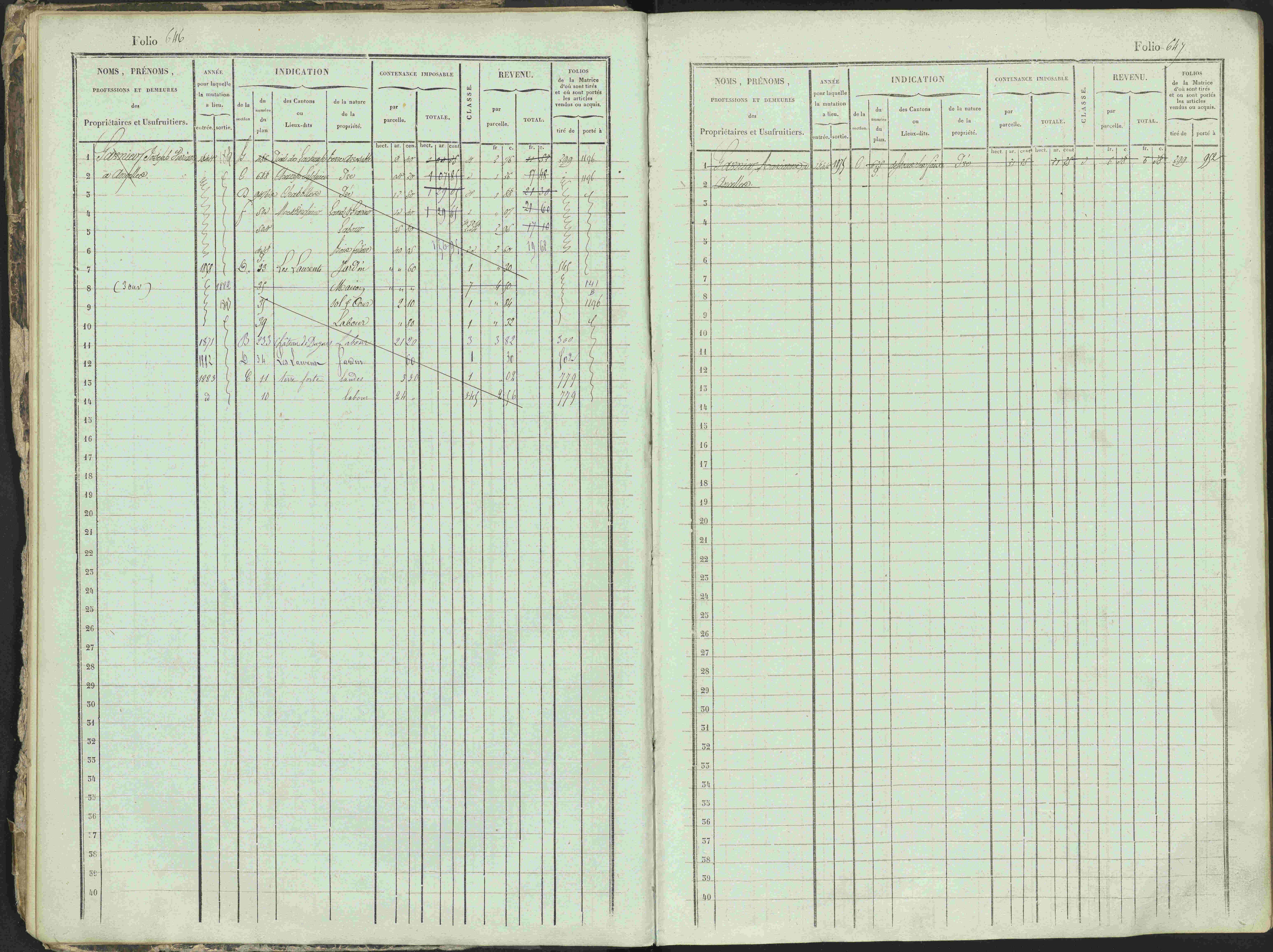Ancelle - 3 P 129/1 - 3 P 129/1 - Matrice, folios 625-1246. 