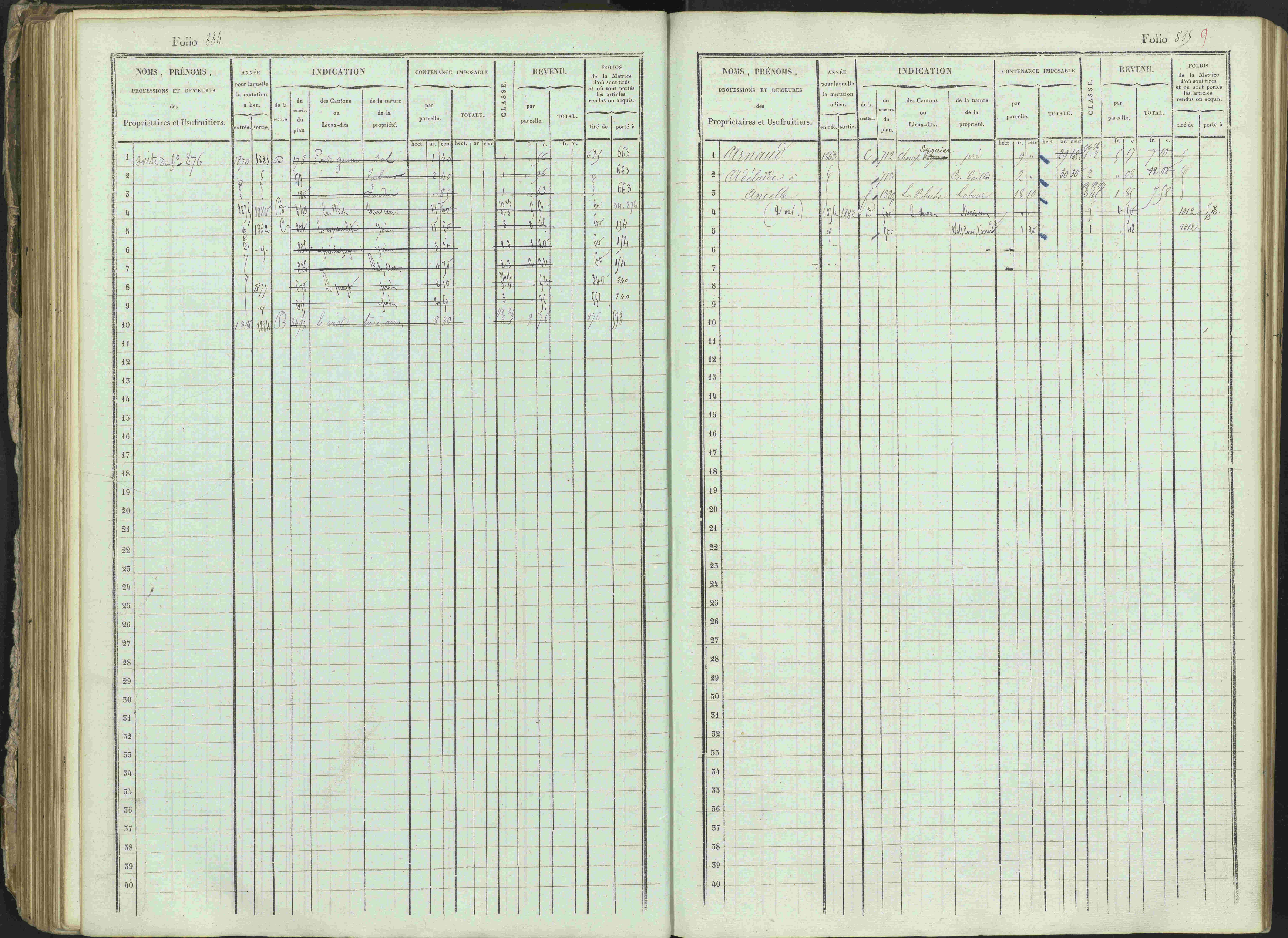 Ancelle - 3 P 129/1 - 3 P 129/1 - Matrice, folios 625-1246. 