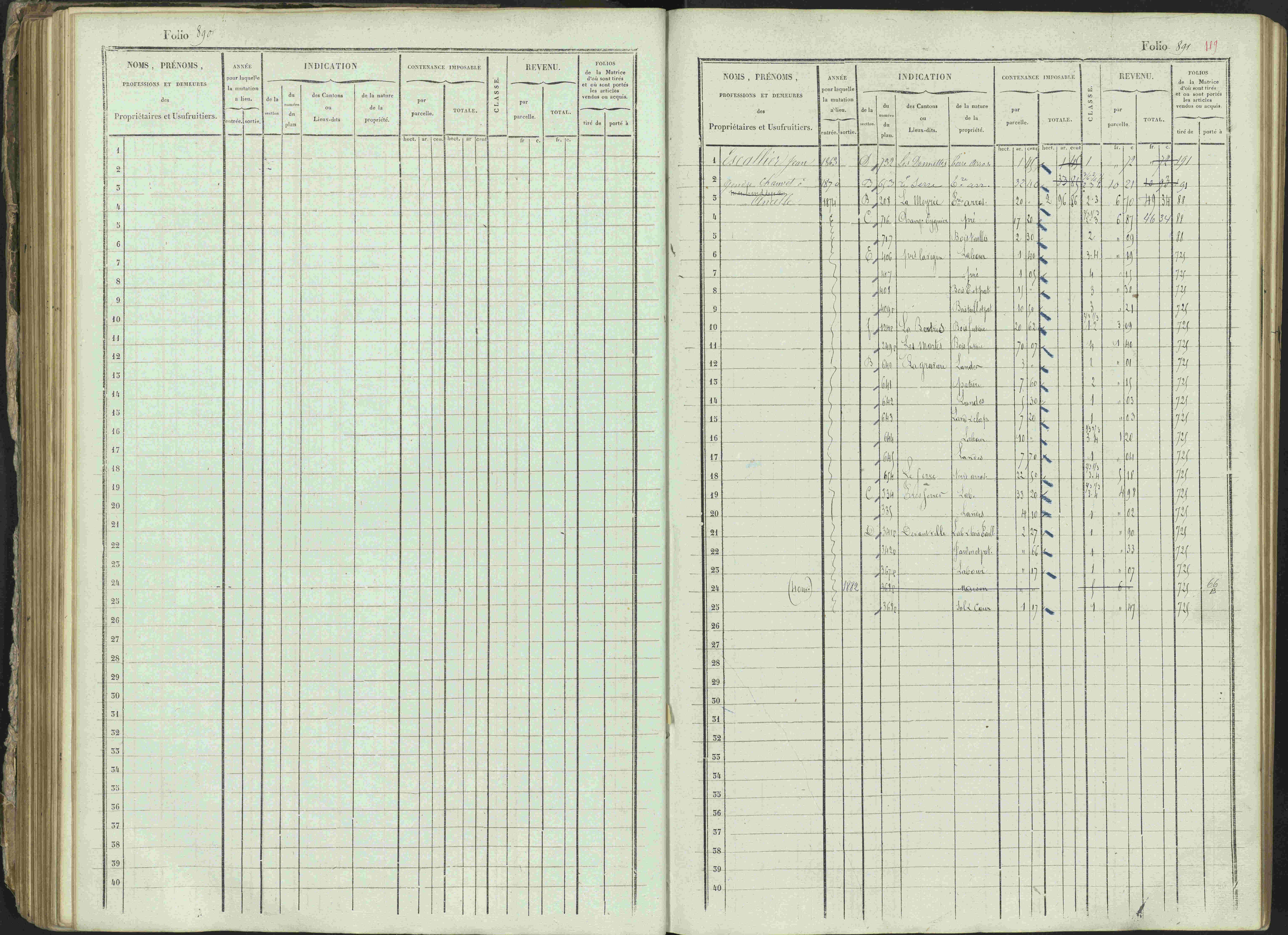 Ancelle - 3 P 129/1 - 3 P 129/1 - Matrice, folios 625-1246. 