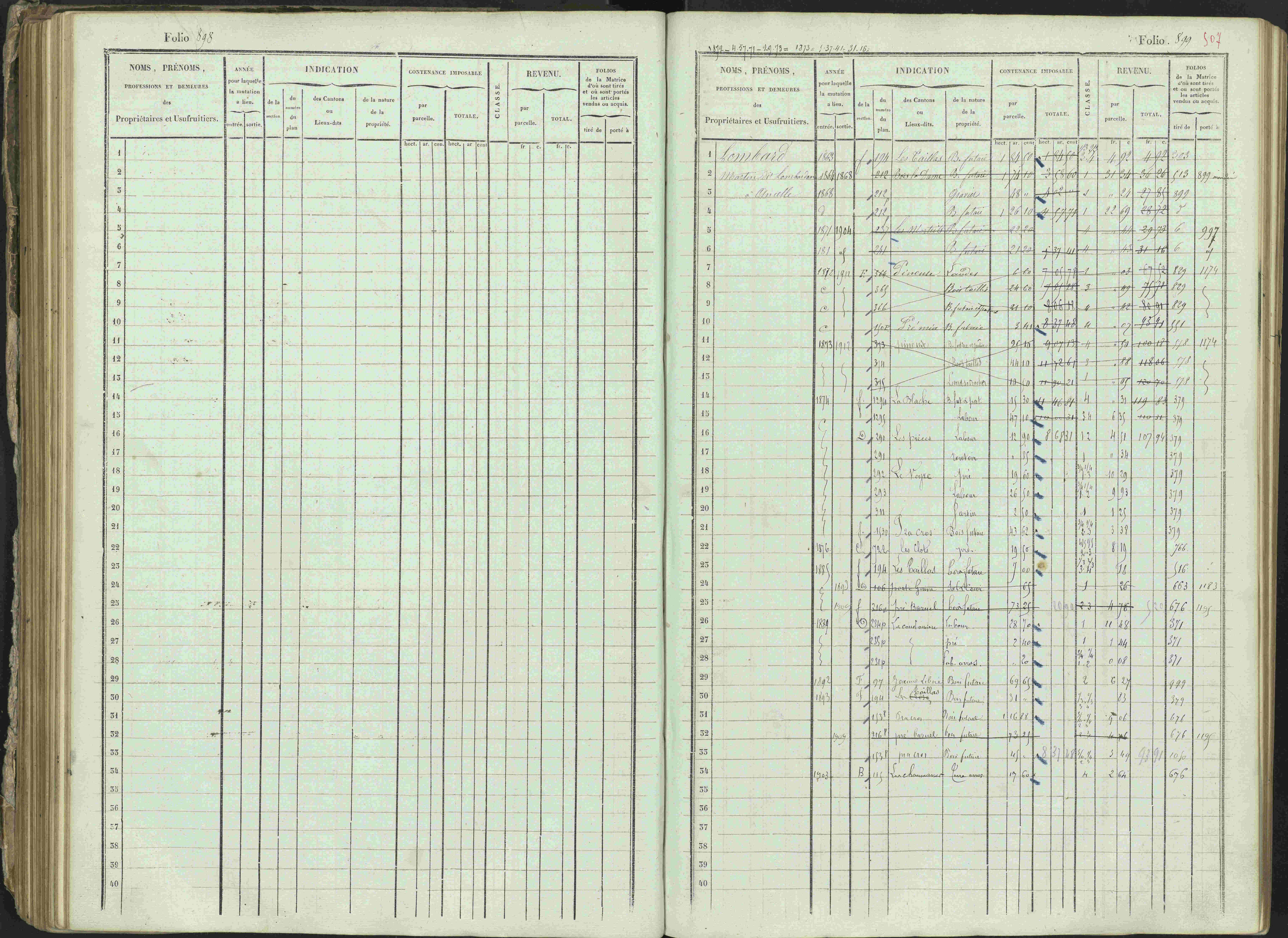 Ancelle - 3 P 129/1 - 3 P 129/1 - Matrice, folios 625-1246. 